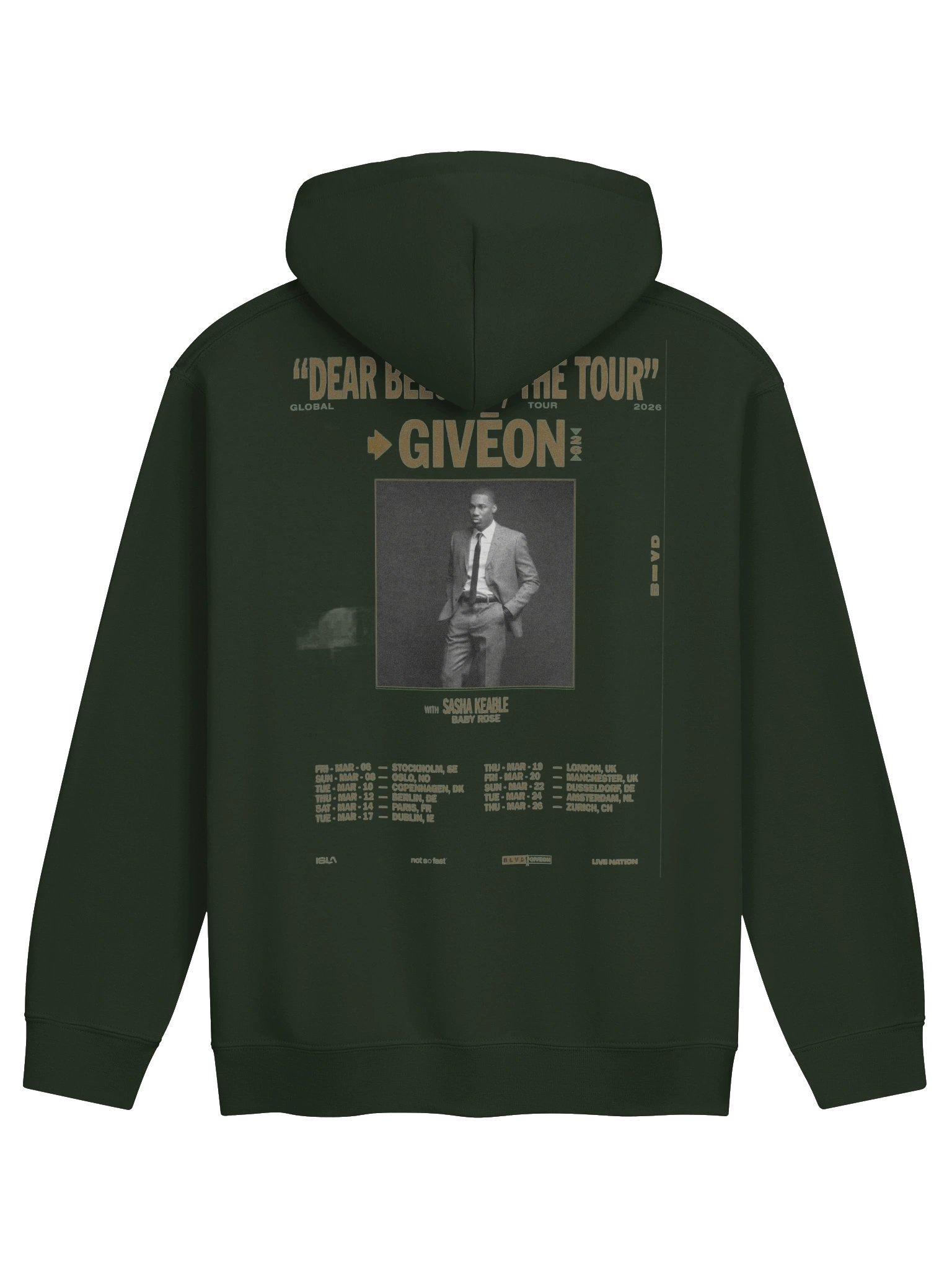 GIVĒON Dear Beloved Global Tour 2026 Merch Hoodie product image (2)