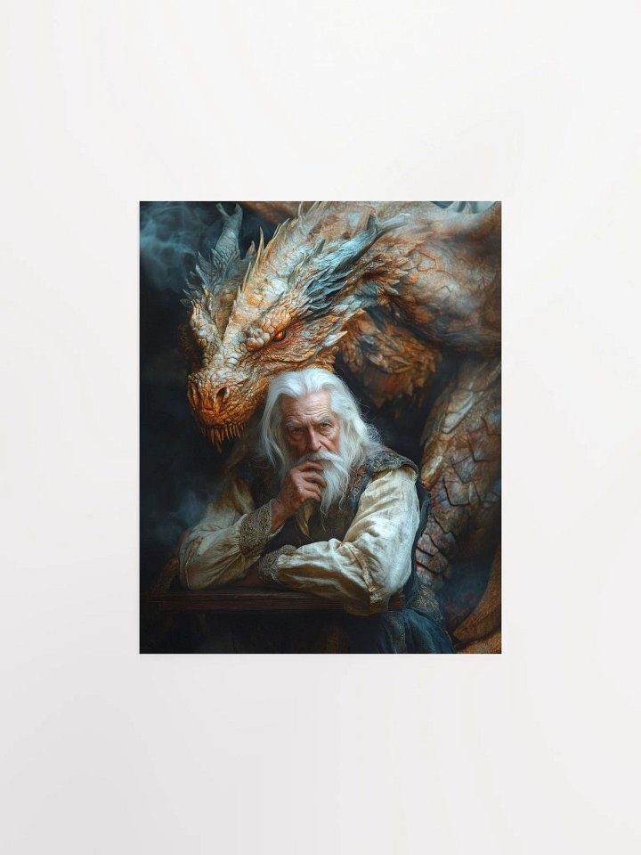 Elder man and his dragon 01 - Poster product image (2)