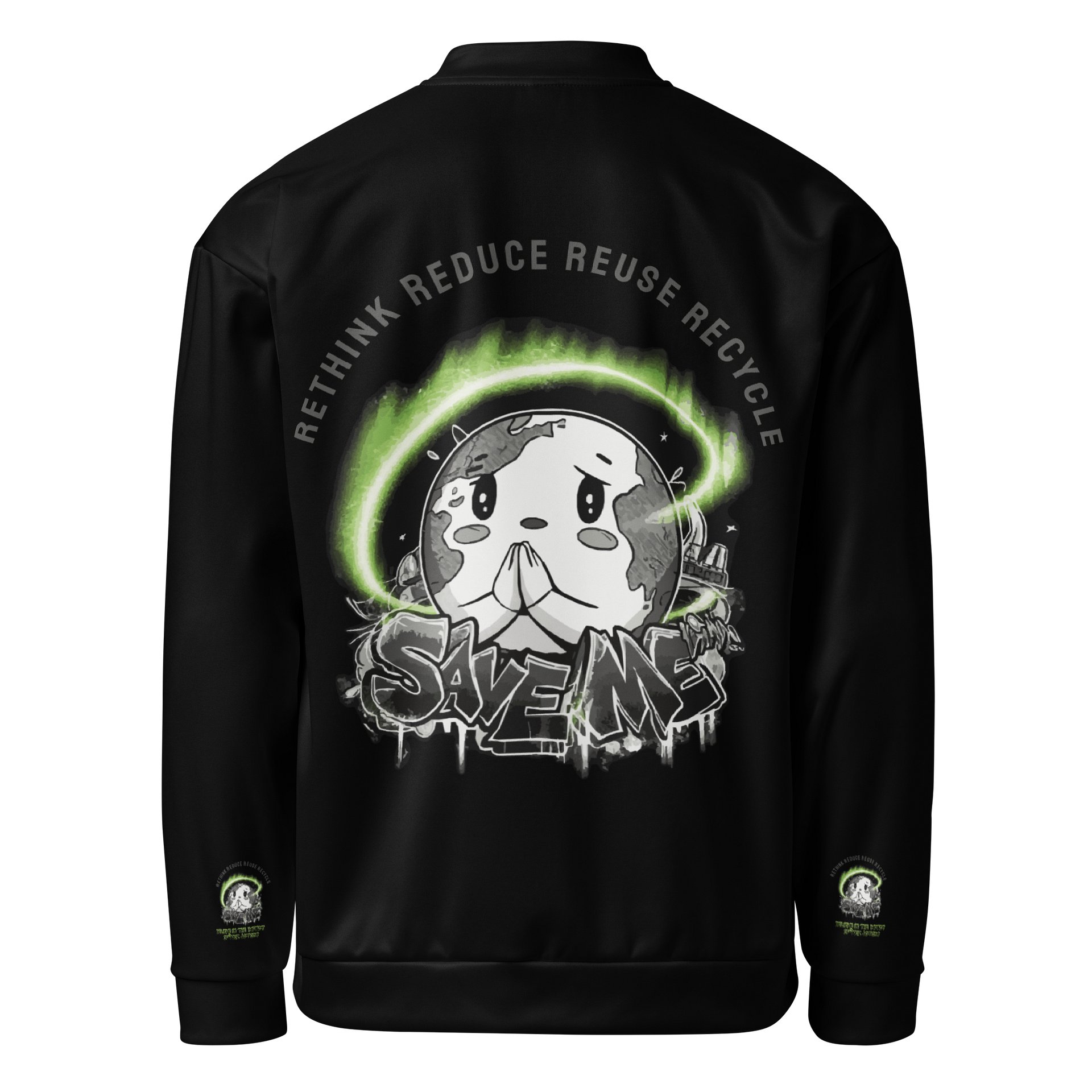 Save Me: A Plea from Planet Earth Bomber Jacket 🌍 product image (2)