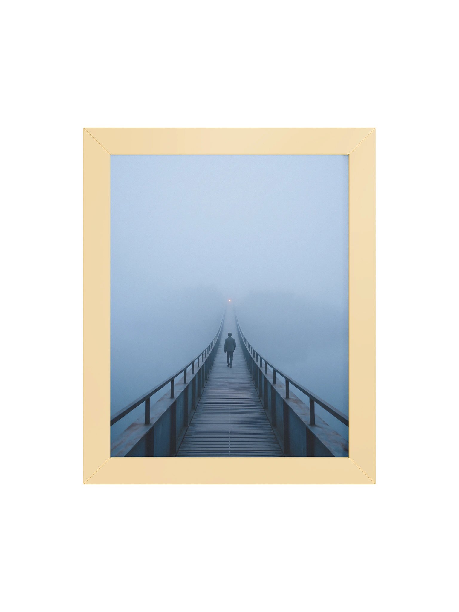 Blue Hour Crossing - Moody Minimalist Landscape Wall Art product image (2)