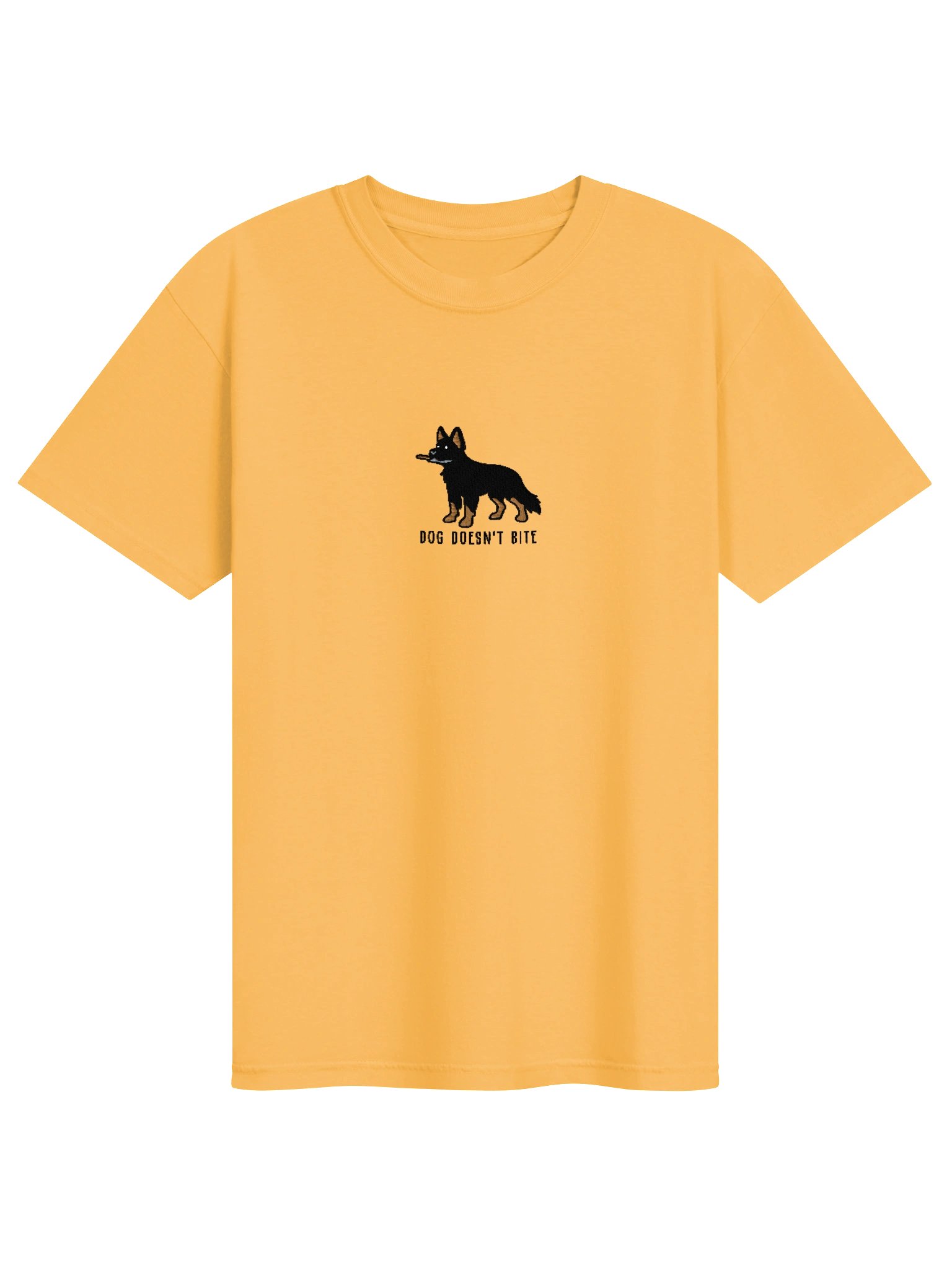 Dog Doesn't Bite Funny Chibi-Style Embroidered T-Shirt for German Shepherd(Bicolor) Owners product image (73)
