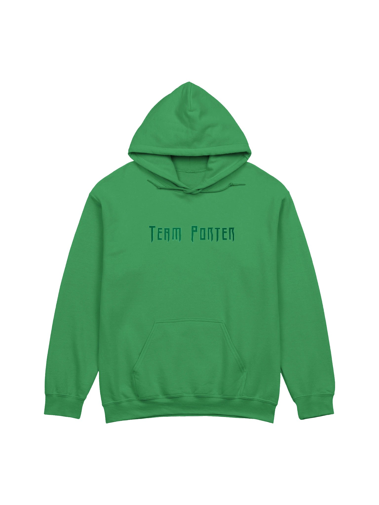 Team Porter Monochrome Embroidered Unisex Hoodie | Green/Green product image (1)