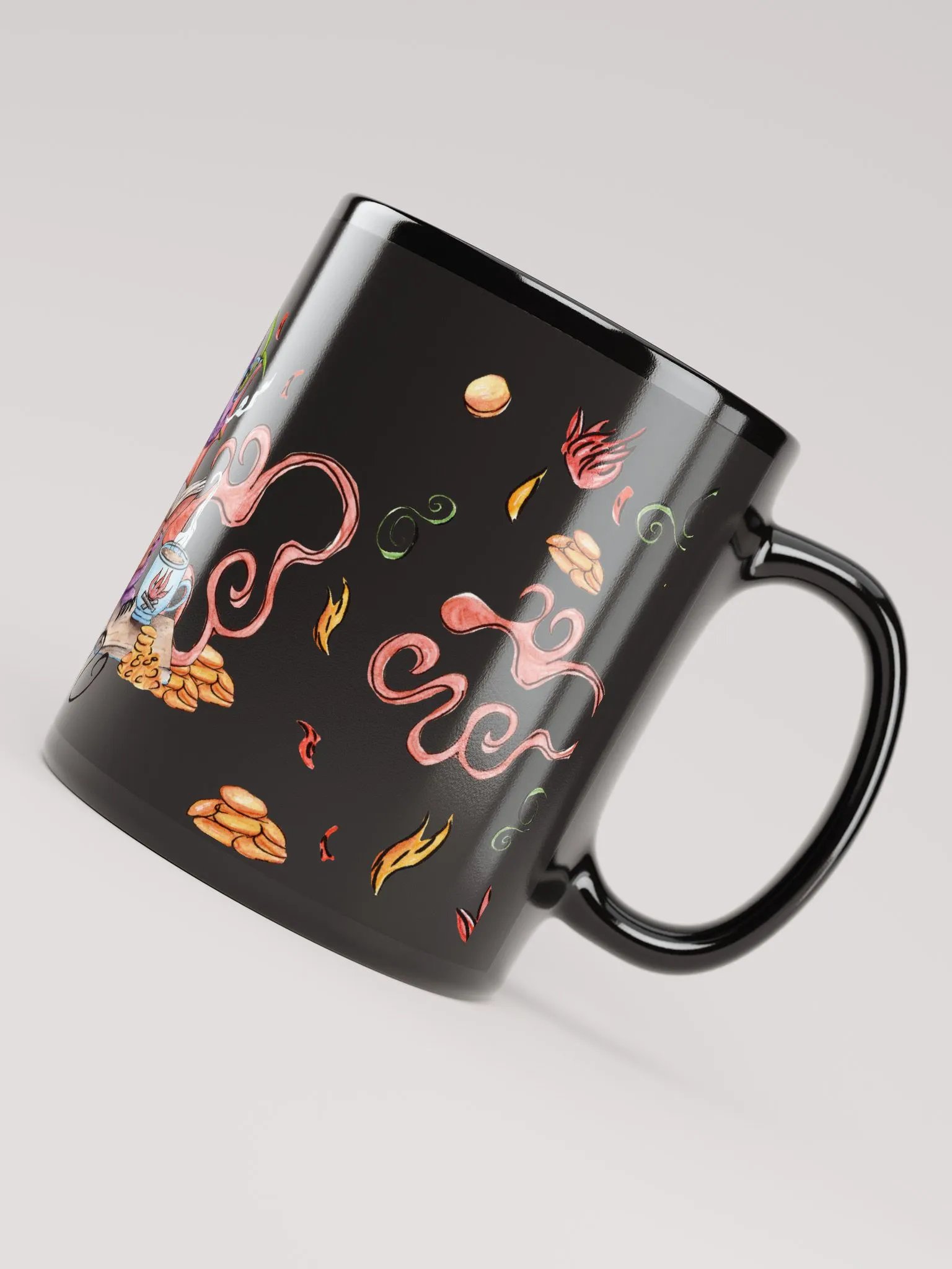 Learning to Breathe Fire Dragon 11 oz Black Mug product image (5)