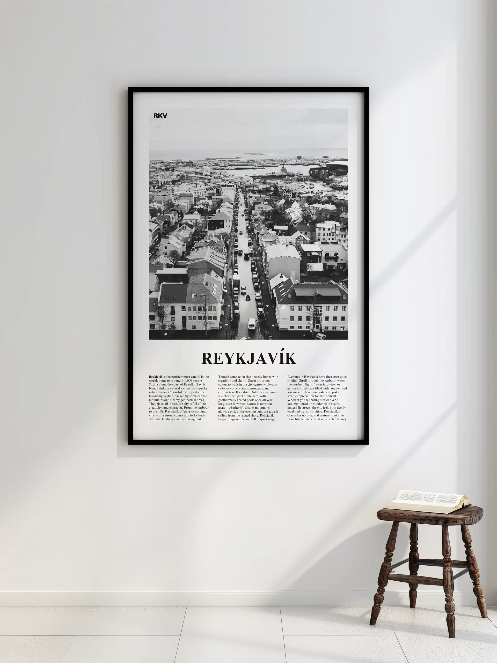 Reykjavik 02 Newspaper Poster | Framed product image (2)
