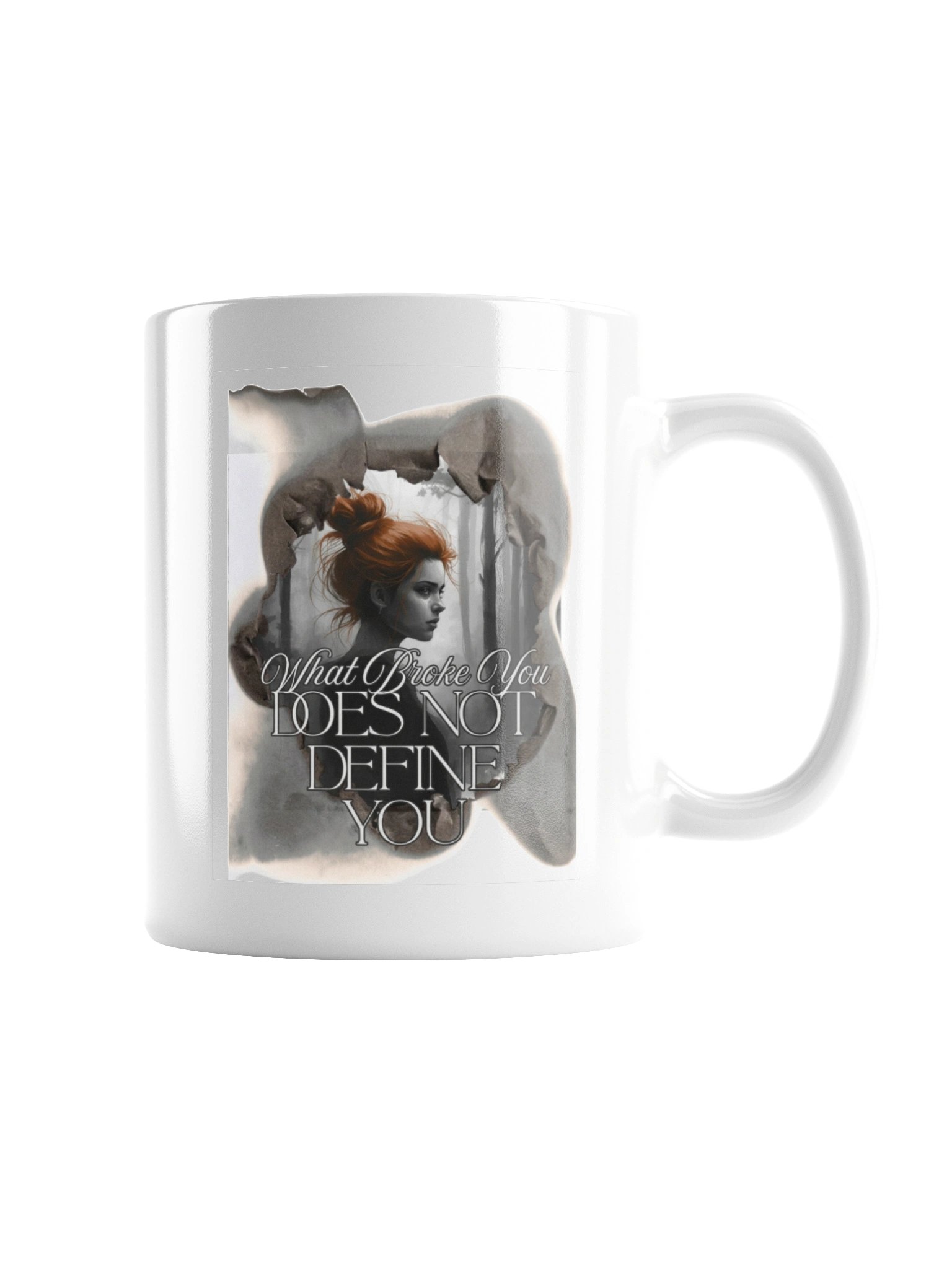 Mind Matter- What Broke You Does Not Define You- White Mug product image (3)
