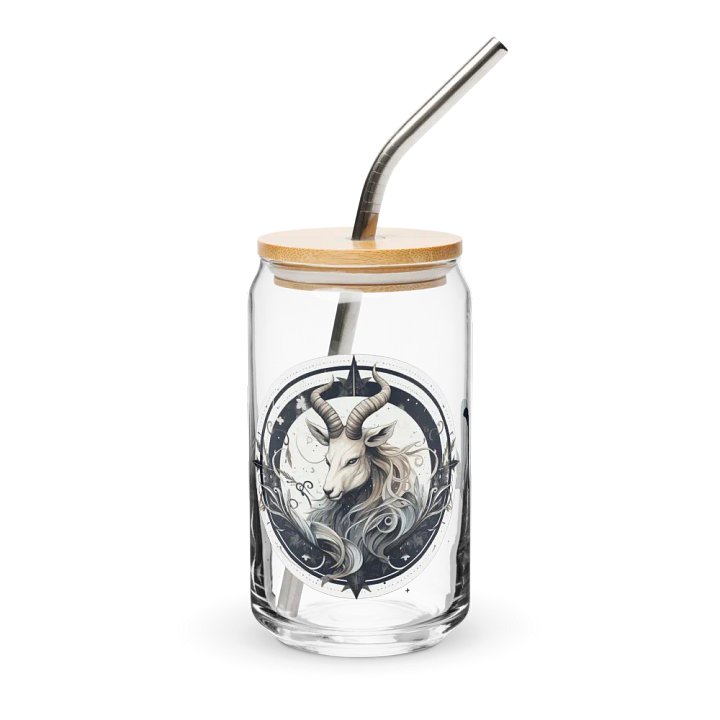 Capricorn Zodiac Glass Can Sipper product image (2)