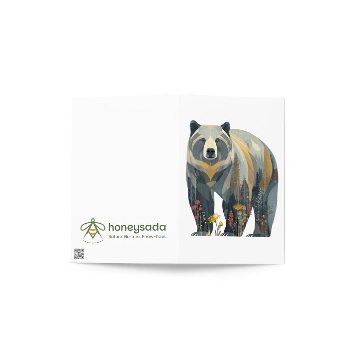 Dandie The Bear (Western Abstract) - A Honeysada Greeting Card product image (2)