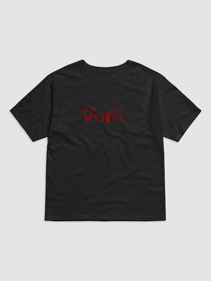 Ghost Writer Red Text Spook Book Relaxed T-Shirt product image (3)