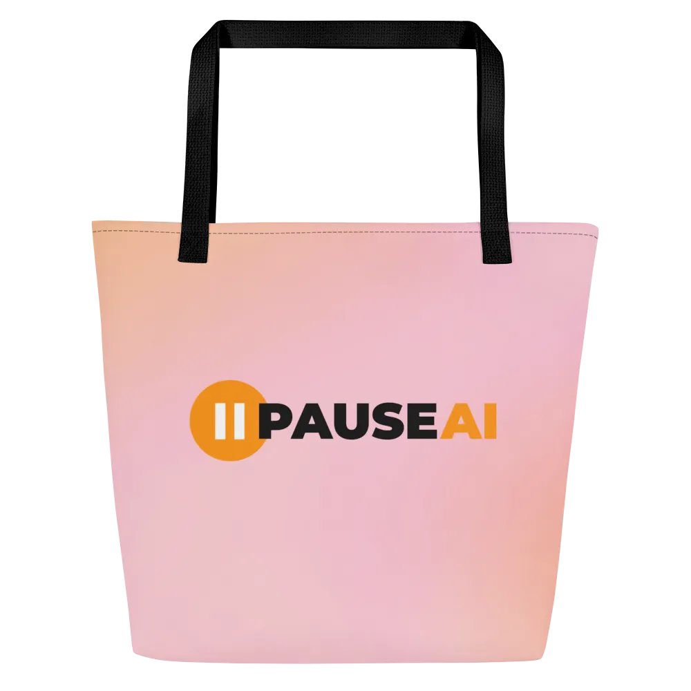 Large Tote Bag (Pink/Orange Gradient) product image (2)