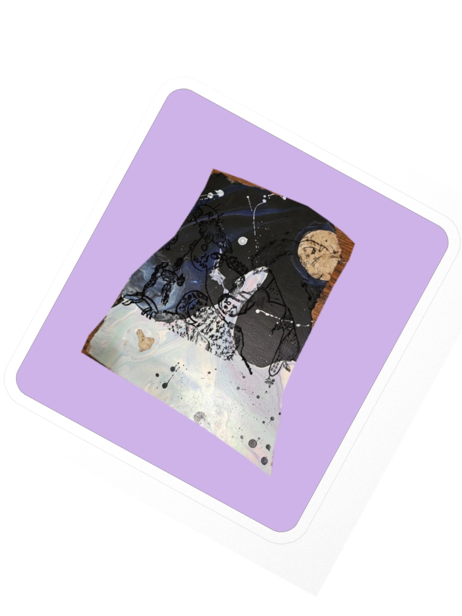 Heart and Moonstone — Block Sticker product image (2)