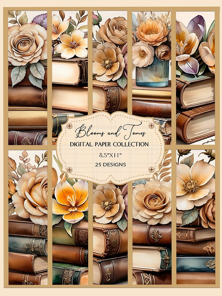 Blooms and Tomes Digital Art Collection product image (1)