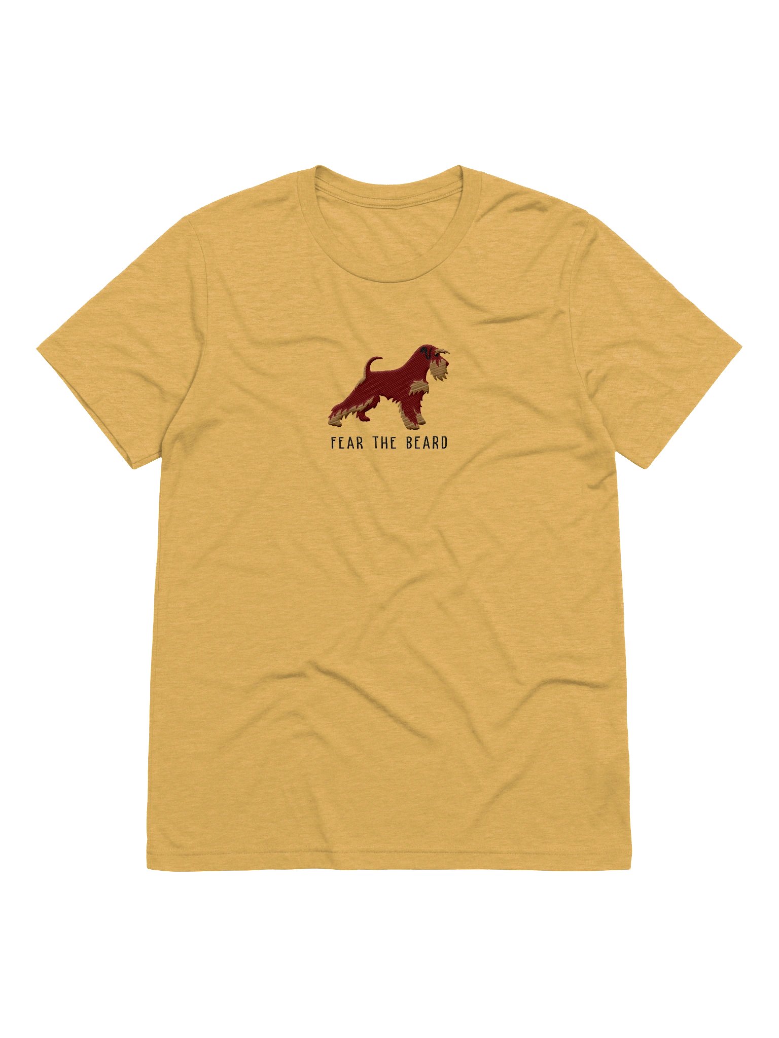 Fear the Beard T-Shirt(Embroidered) of a Miniature Schnauzer(Liver & Tan) product image (49)