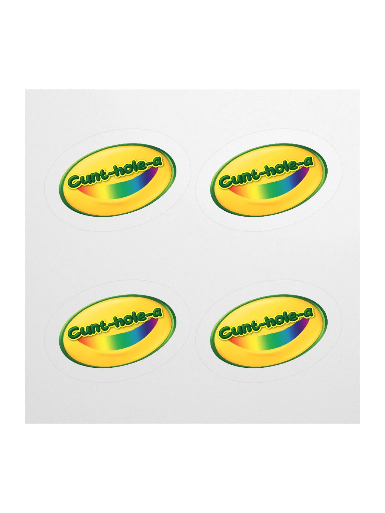 CUNT-HOLE-A STICKERS (4-PACK) product image (1)