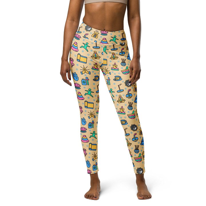 Serenity Flow High-Waisted Leggings - Yoga and Wellness Pattern Activewear product image (1)