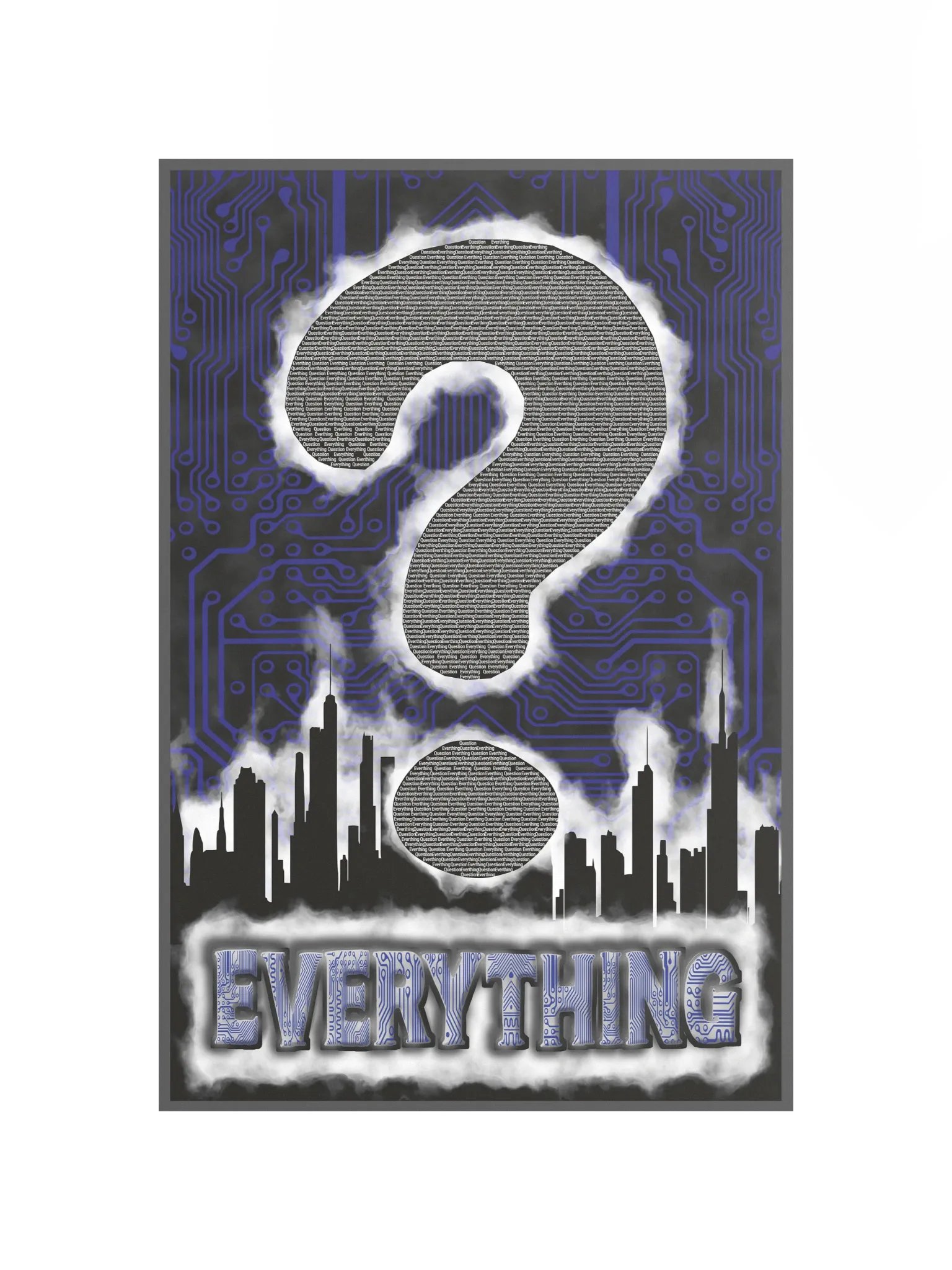 Question Everything Poster – Thought-Provoking Typography Wall Art product image (3)