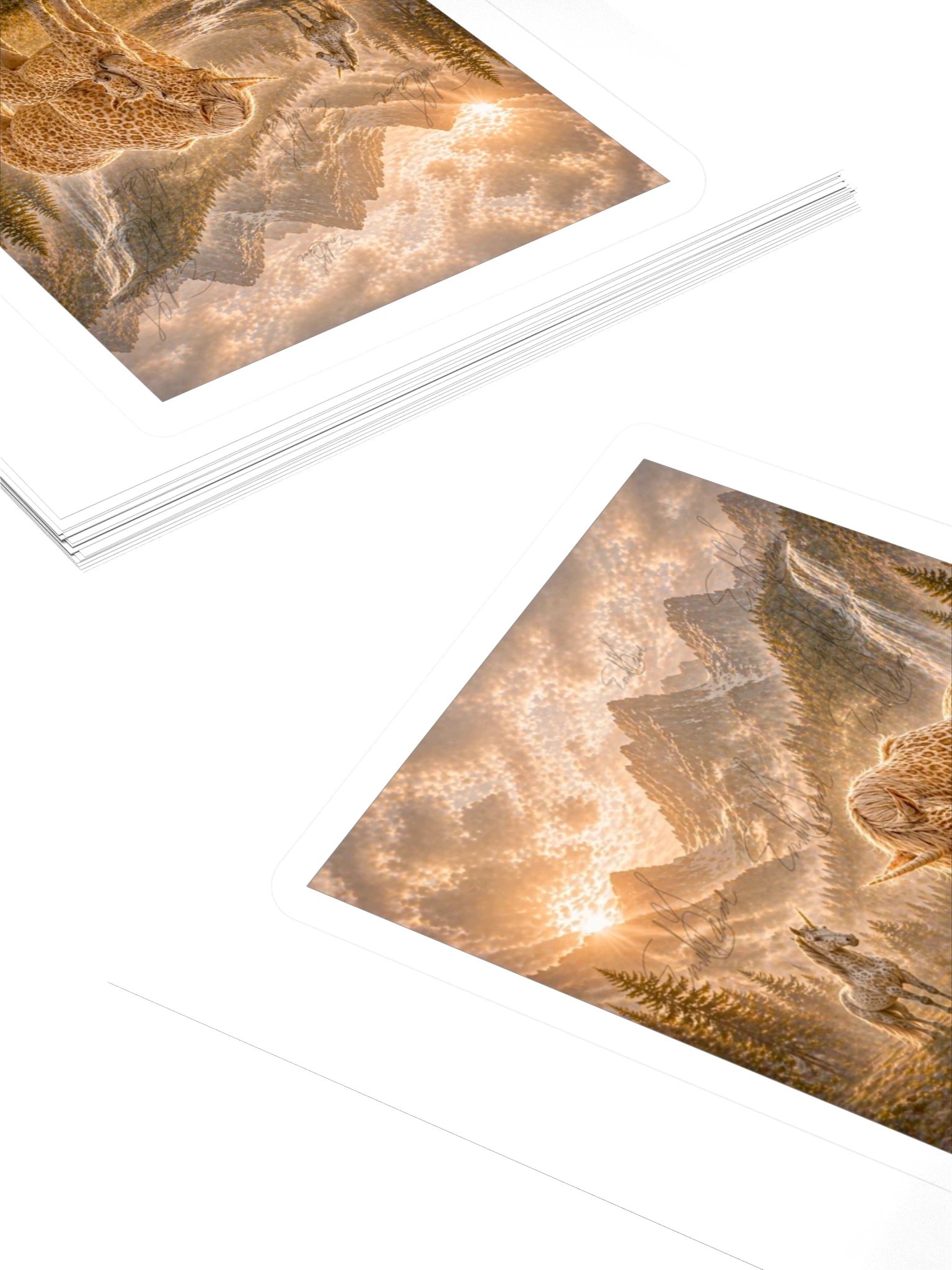 Golden Leopard Unicorns Mountain Sticker product image (4)