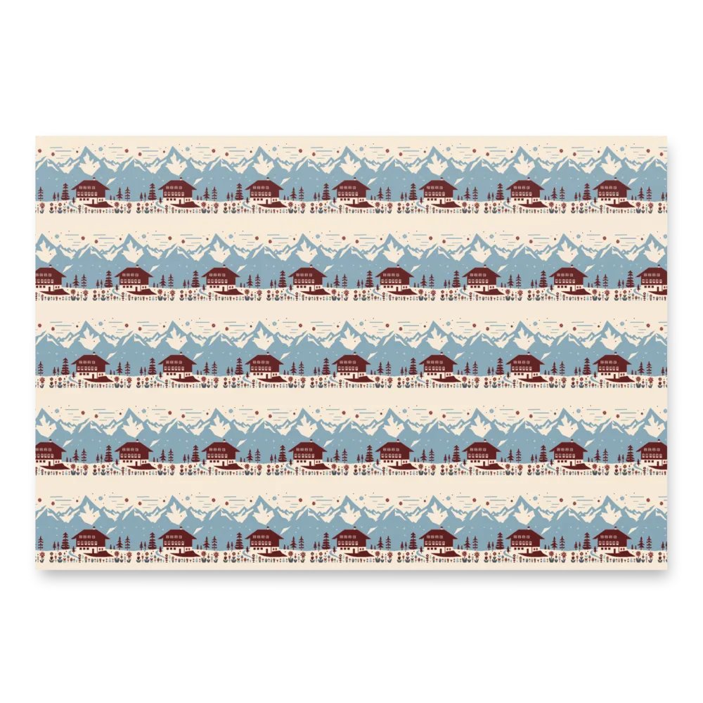 Swiss chalet gift wrap product image (1)