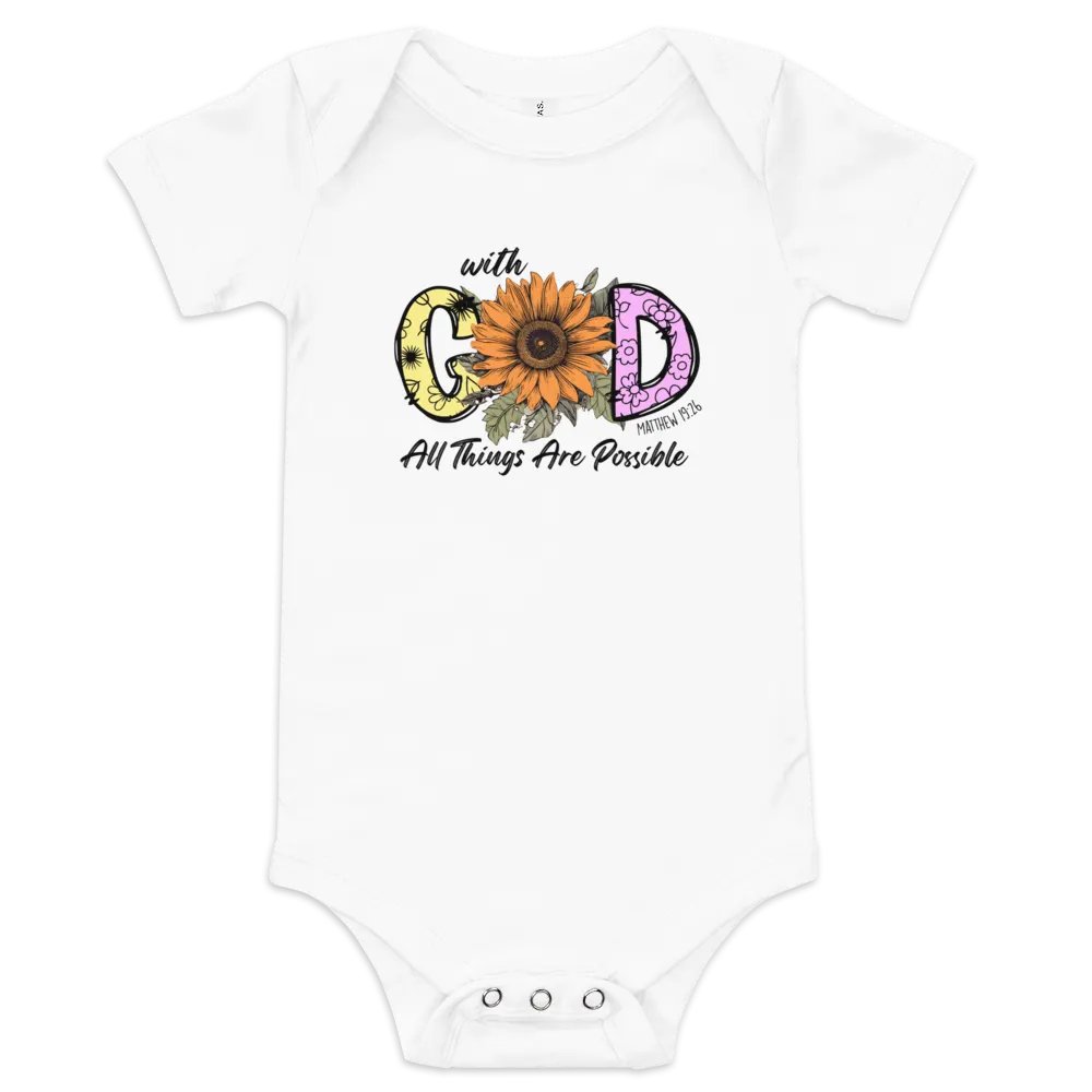 Radiant Faith: 'With GOD' Baby T-Shirt product image (2)