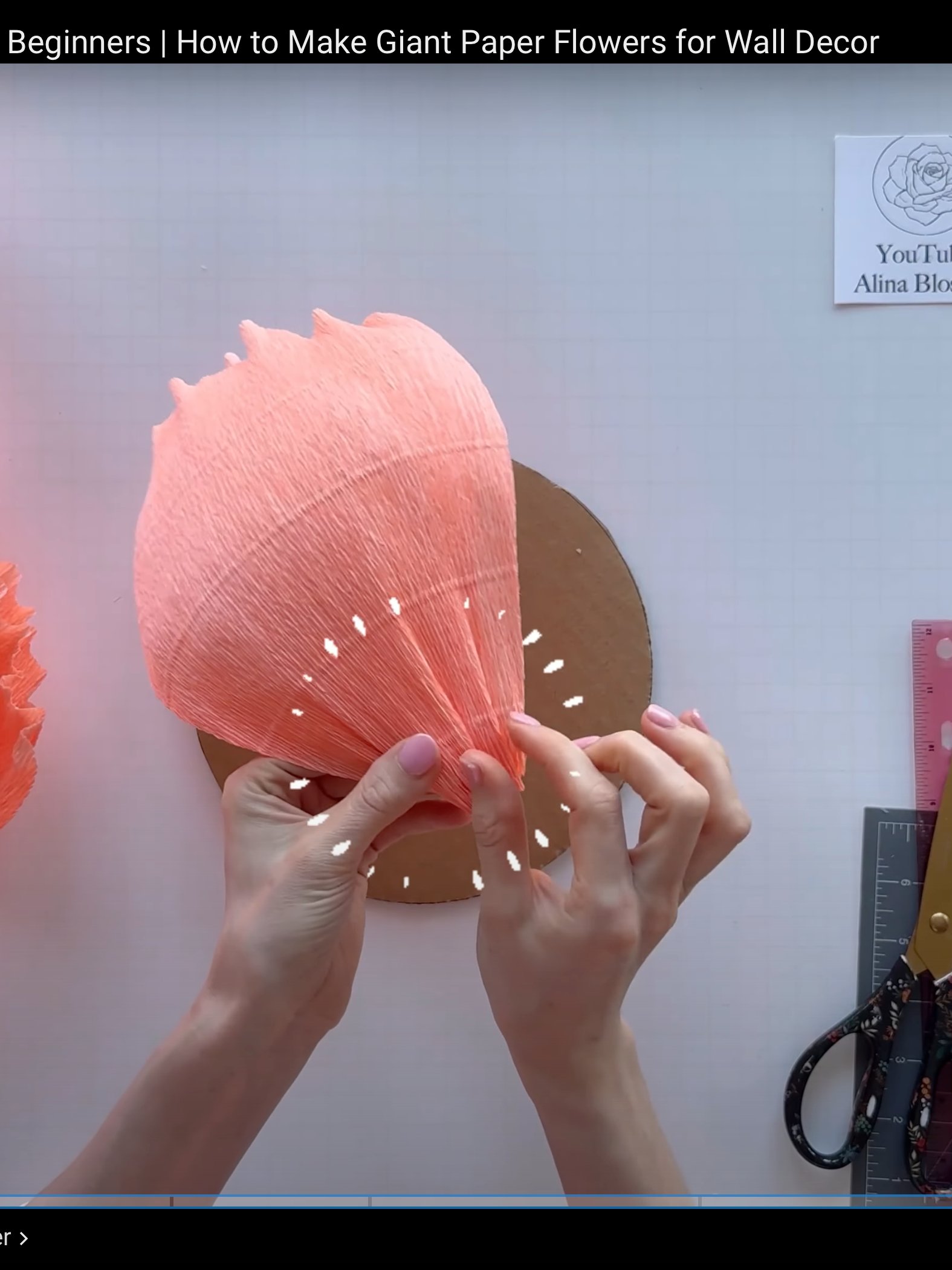 DIY Giant Paper Peony: Templates from Video Tutorial product image (4)