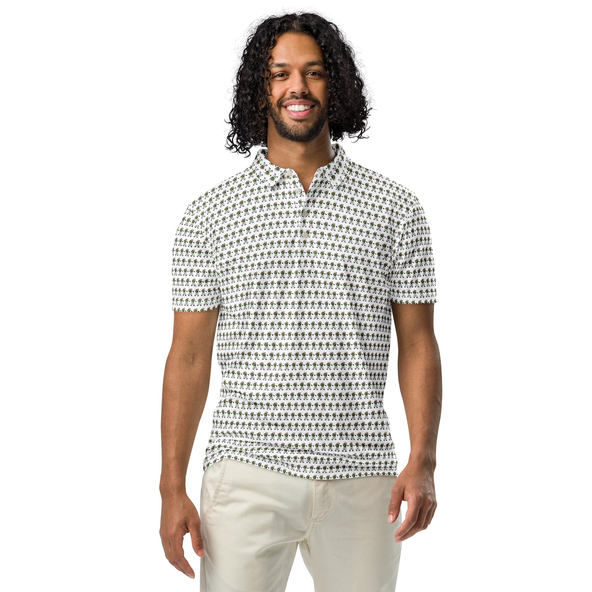 8-Bit Golfer - Men's Slim Fit Polo Shirt product image (3)