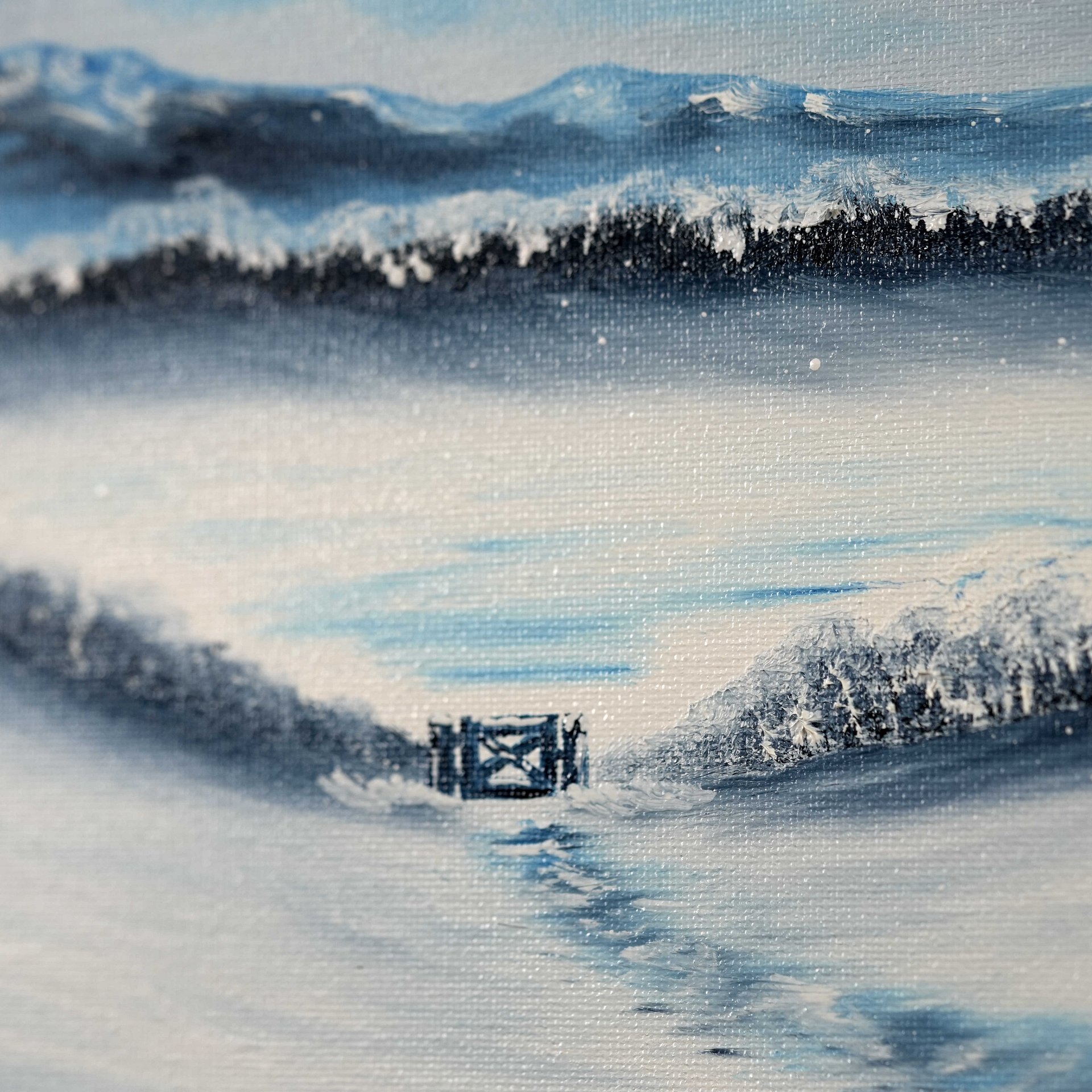 The Snow Covered Gate (Original) 10x20 Canvas product image (2)