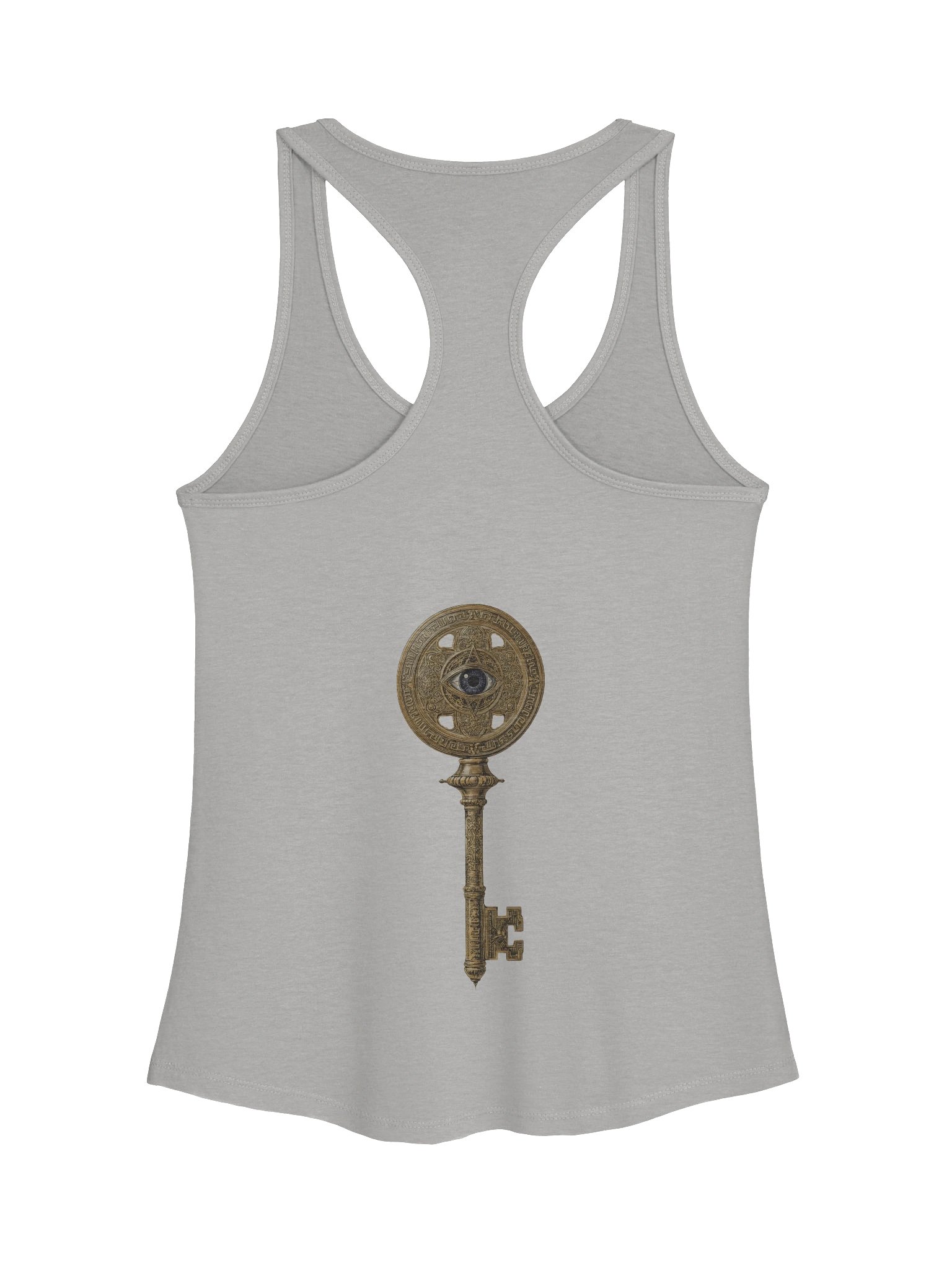 The Gatekeeper’s Key – Heather Grey Reverse Motion Edition (Back Print Only) | Women’s Racerback Tank product image (2)