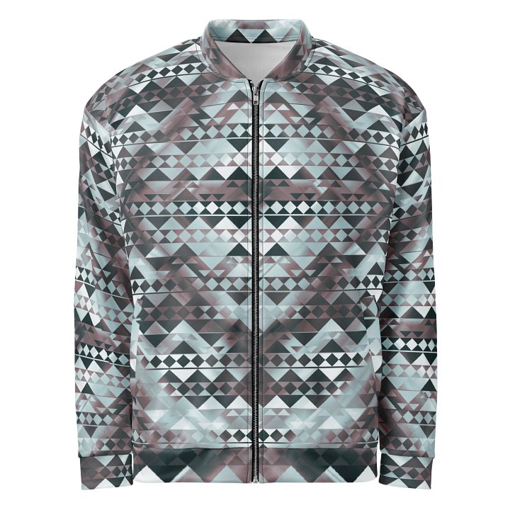 Blue Brown Tribal Bomber Jacket product image (1)