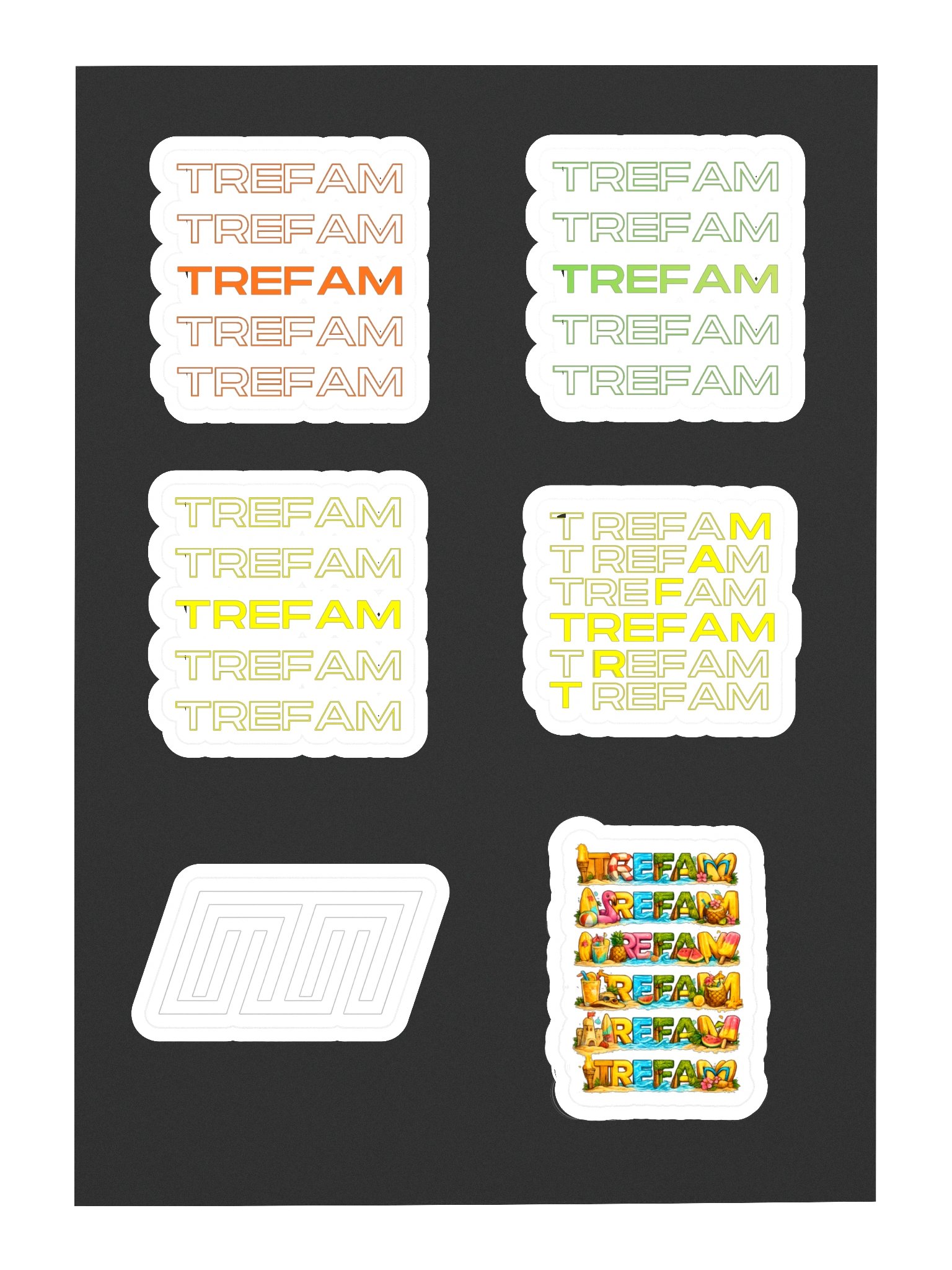 TREFAM Logo Variation Sticker Sheet product image (3)