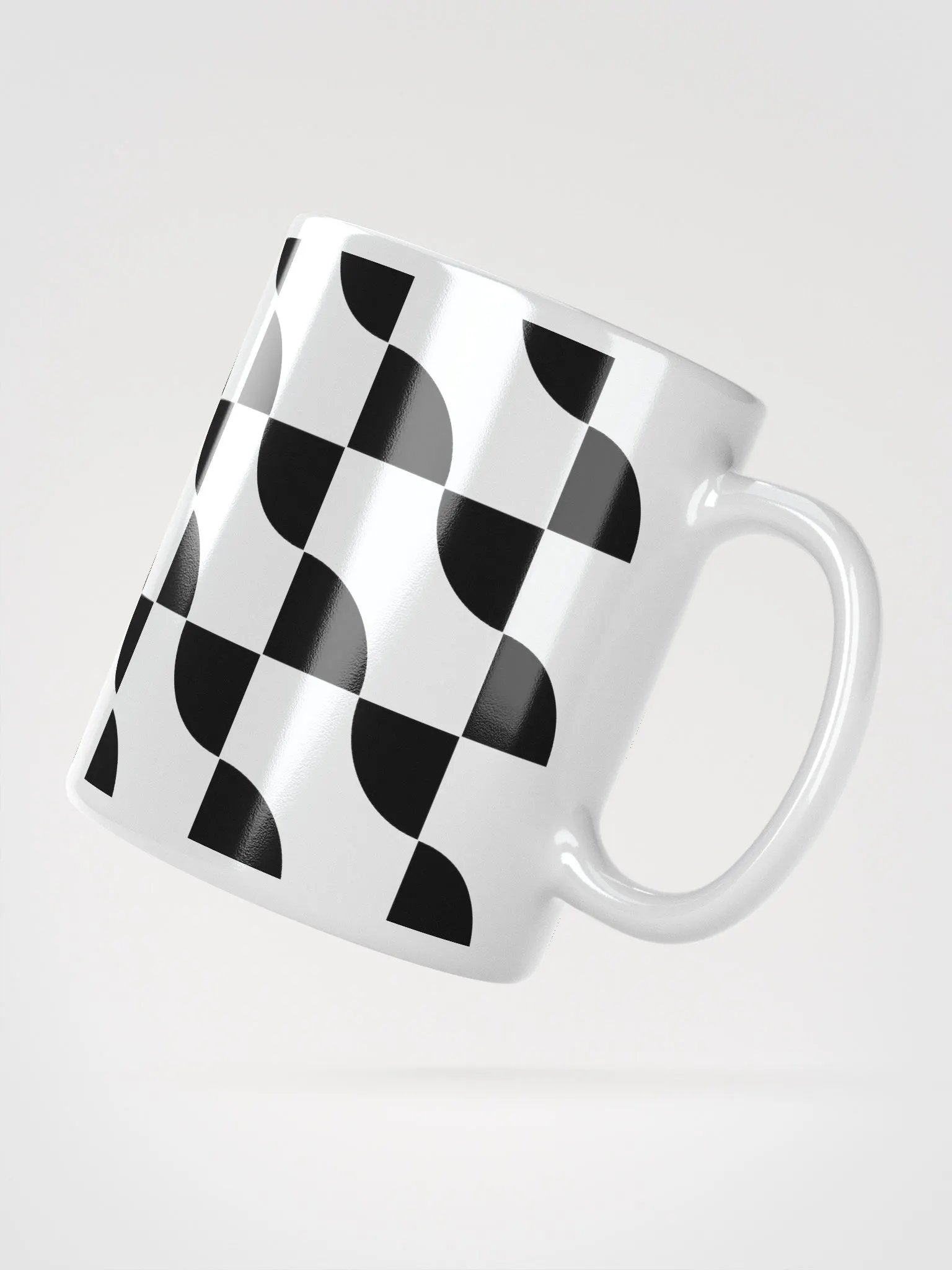 Sliced Circles Within Rectangles Pattern Design Mug product image (5)