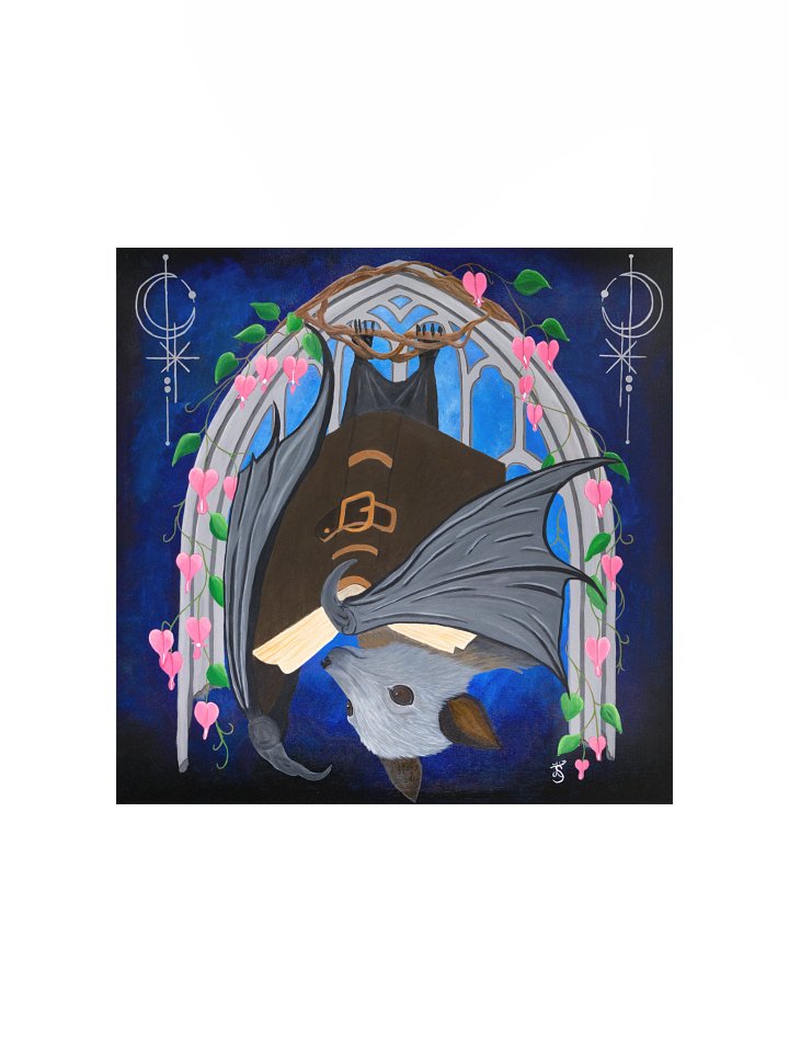 Flying Fox Book Bat Original Art Print product image (1)