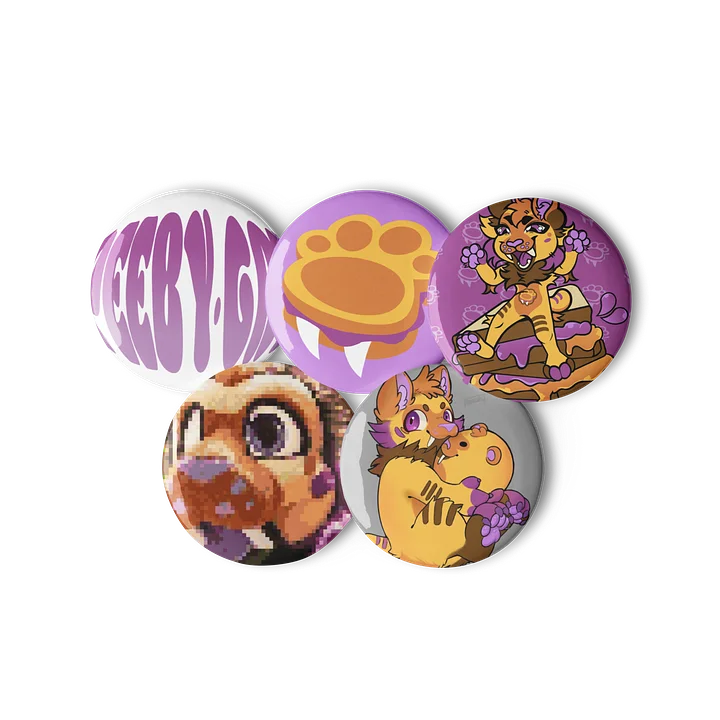 Adorable Peeb Button Pin Set product image (2)