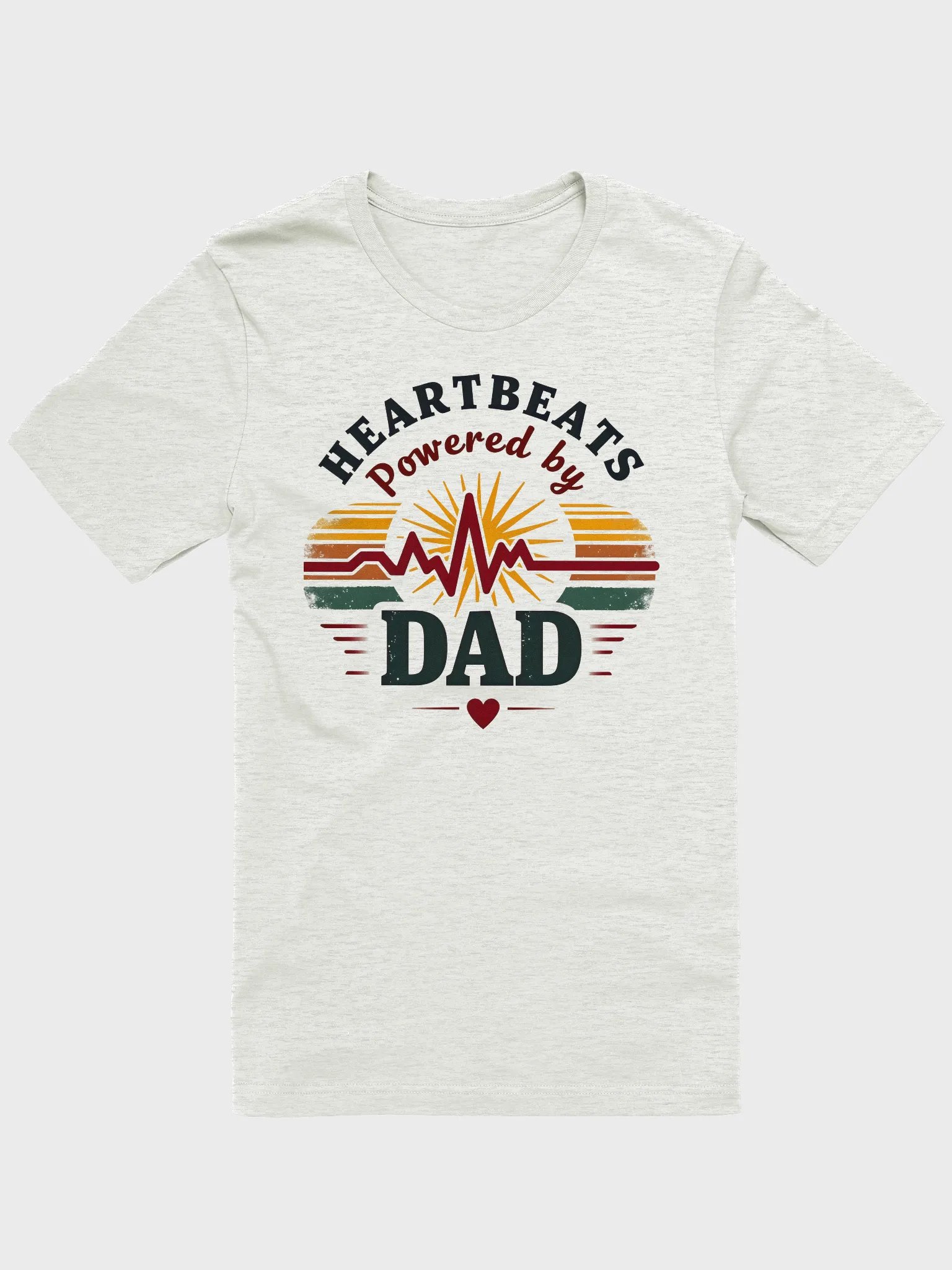 Dad-Powered Heartbeats Sunset T-Shirt product image (3)