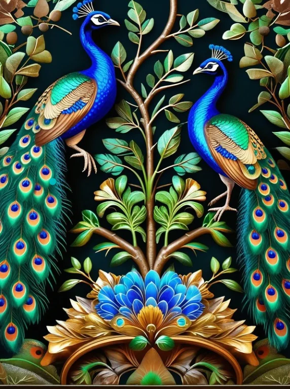 William Morris Peacock Wall Art product image (1)