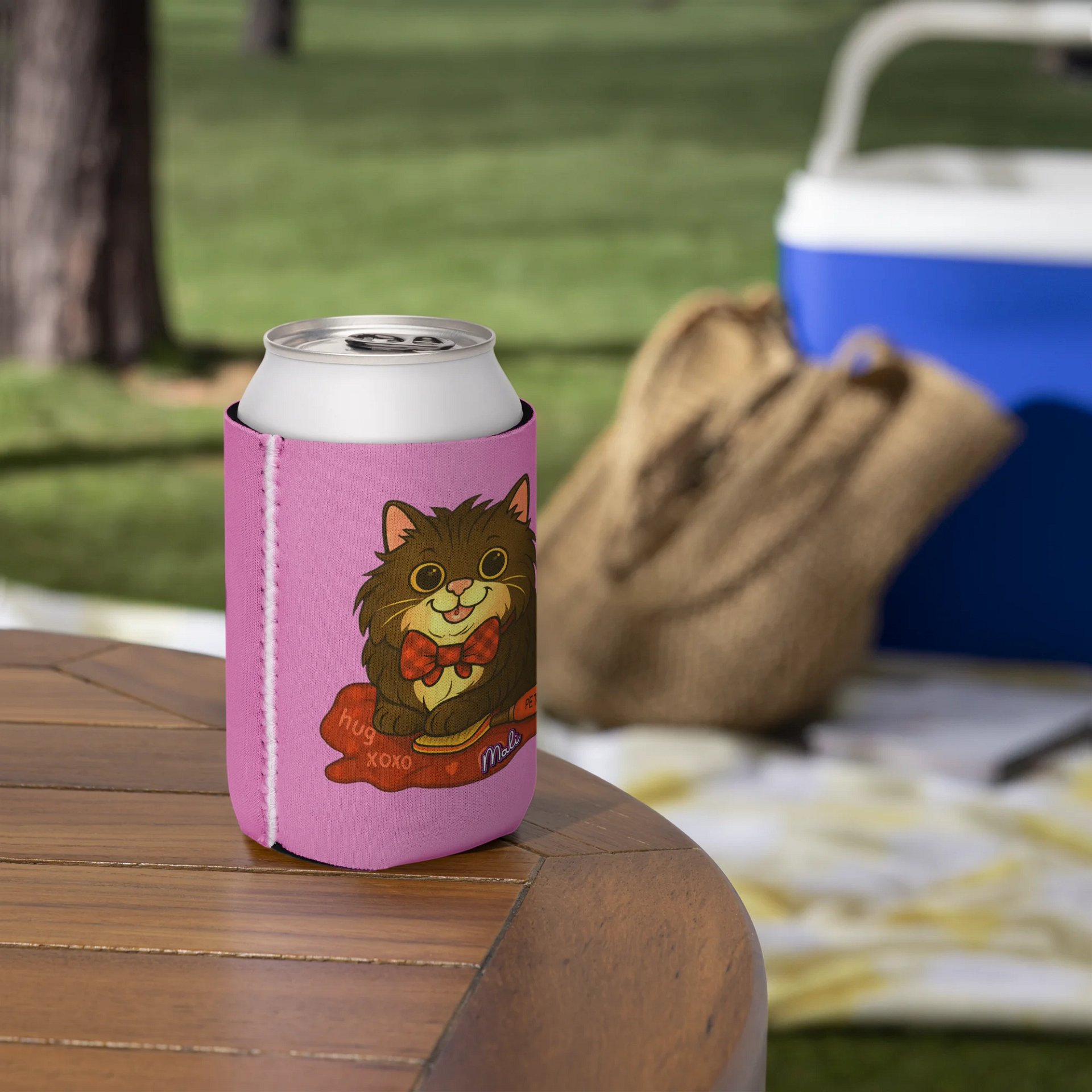 Mali the Axe Cat Hug Coozie Can Cooler product image (6)