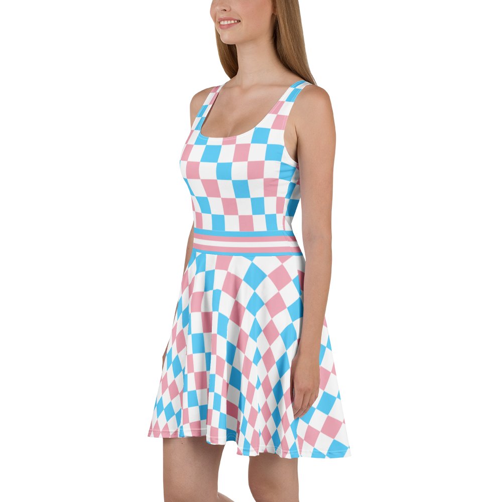 Trans Checkered Skater Dress product image (2)
