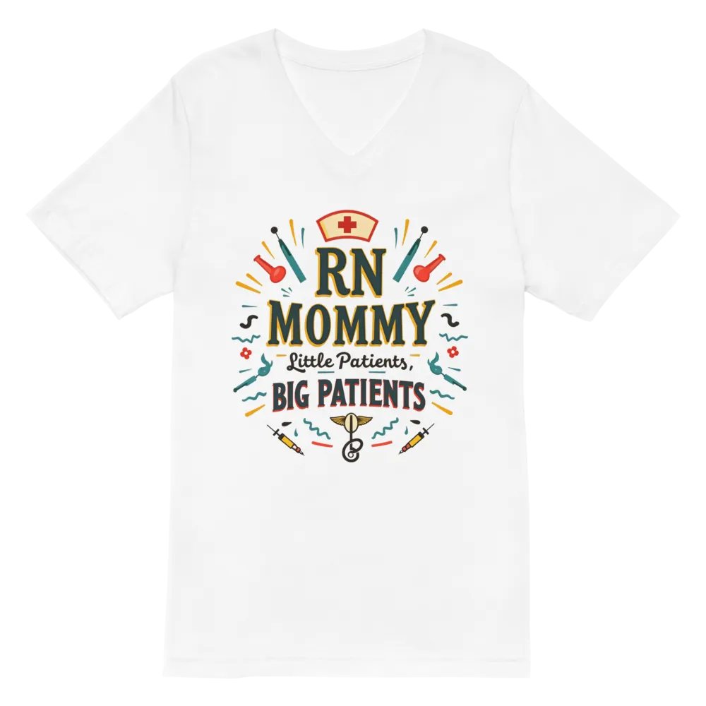 RN MOMMY Little Patients BIG PATIENTS V-Neck Tee product image (2)