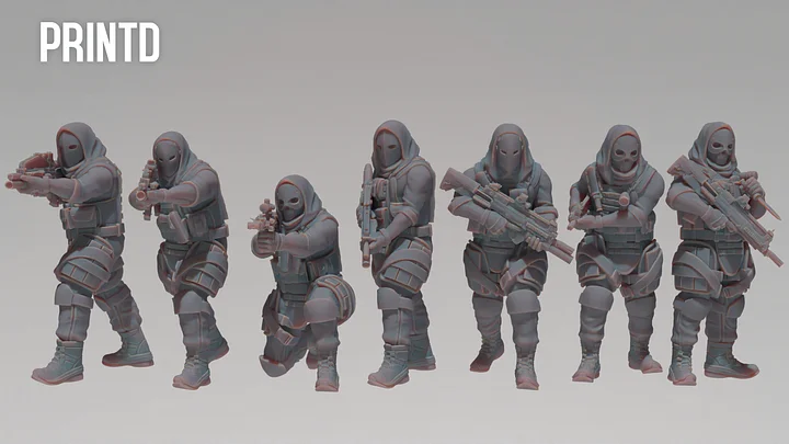 OPFOR Hades Specialist Team - Modern Warfare Wargame Hobby Resin Scale Models product image (2)
