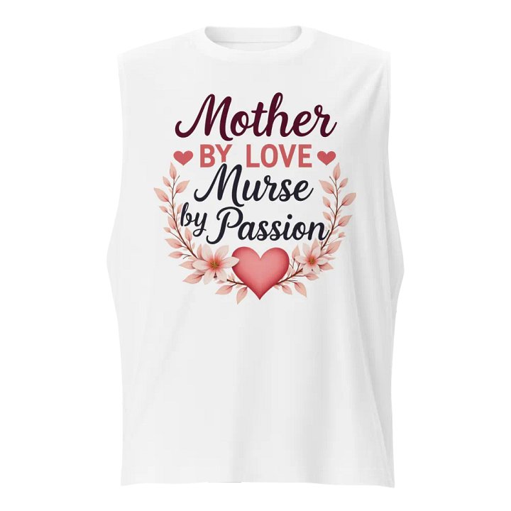 Mother by Love, Nurse by Passion Floral Muscle Tank product image (1)