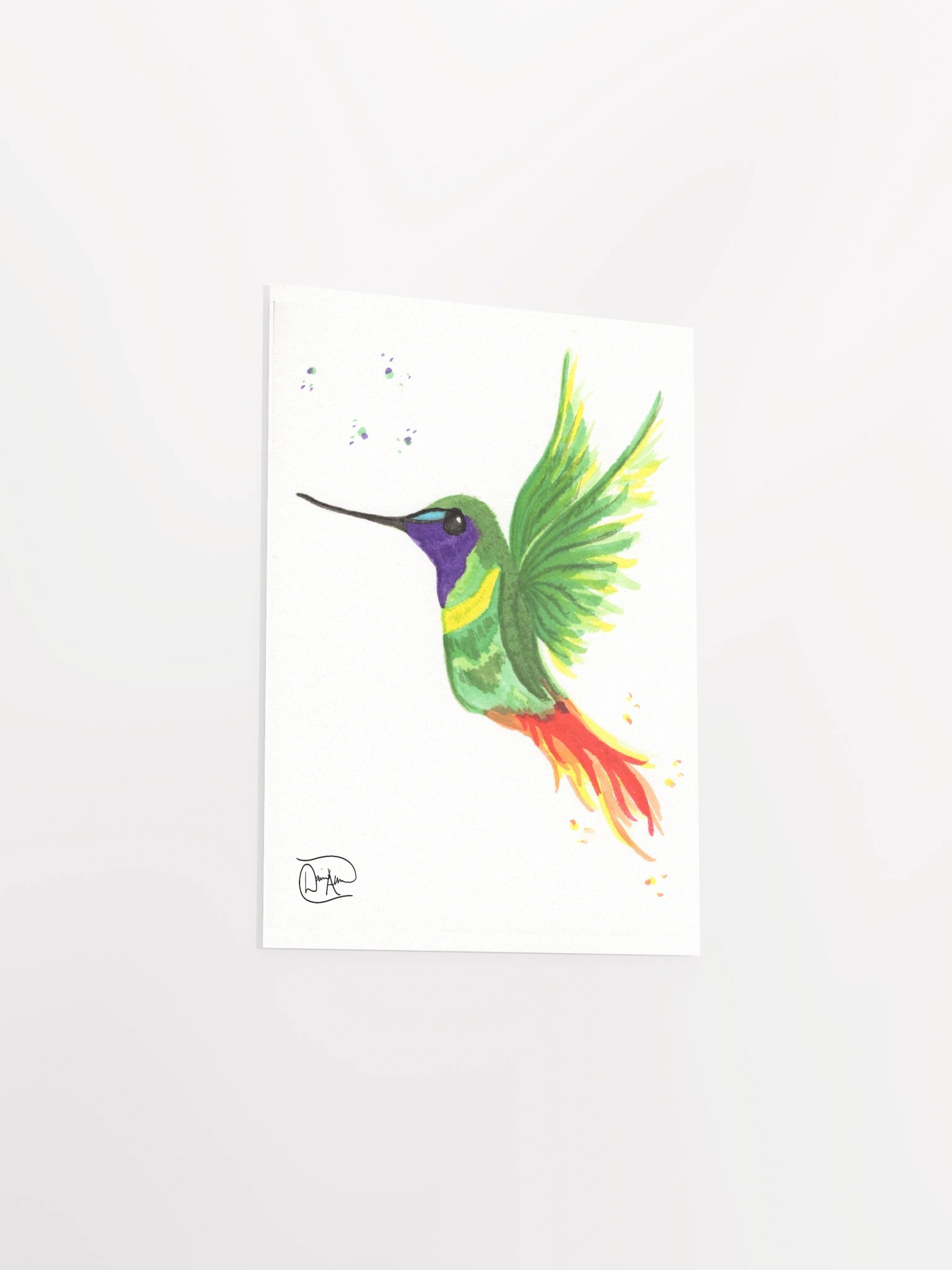 Hummingbird Watercolour Print product image (3)