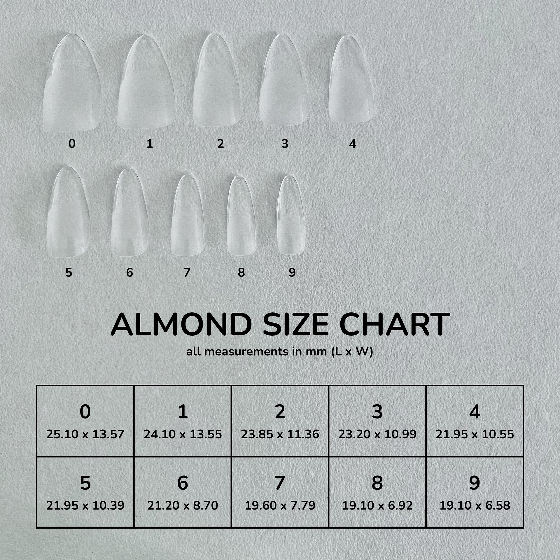 Almond Soft Gel Nail Tips (By Size) product image (3)
