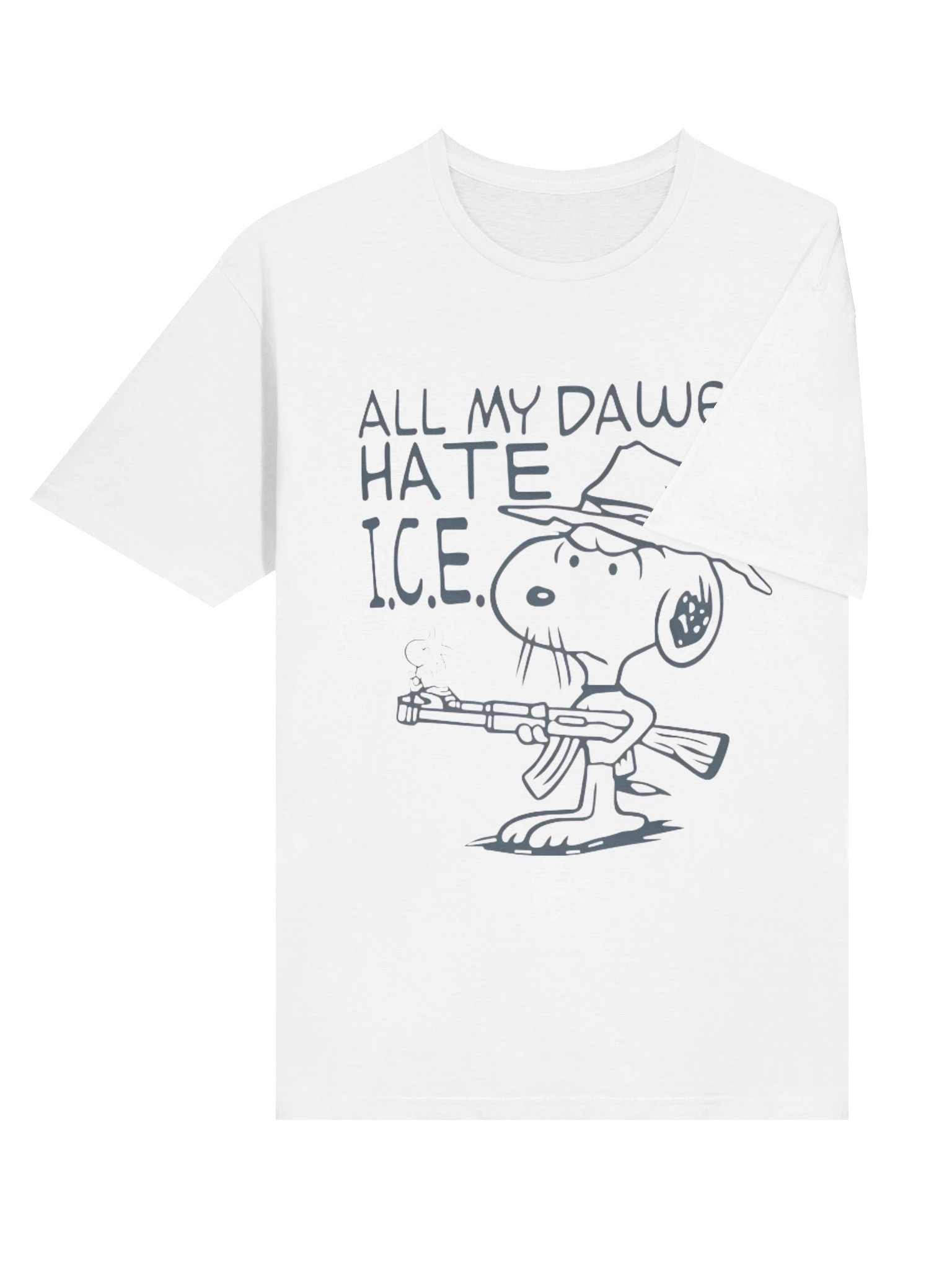 noopy All My Dawgs Hate ICE Statement Shirt – Viral Twitter Graphic Shirt With a Powerful Message product image (4)
