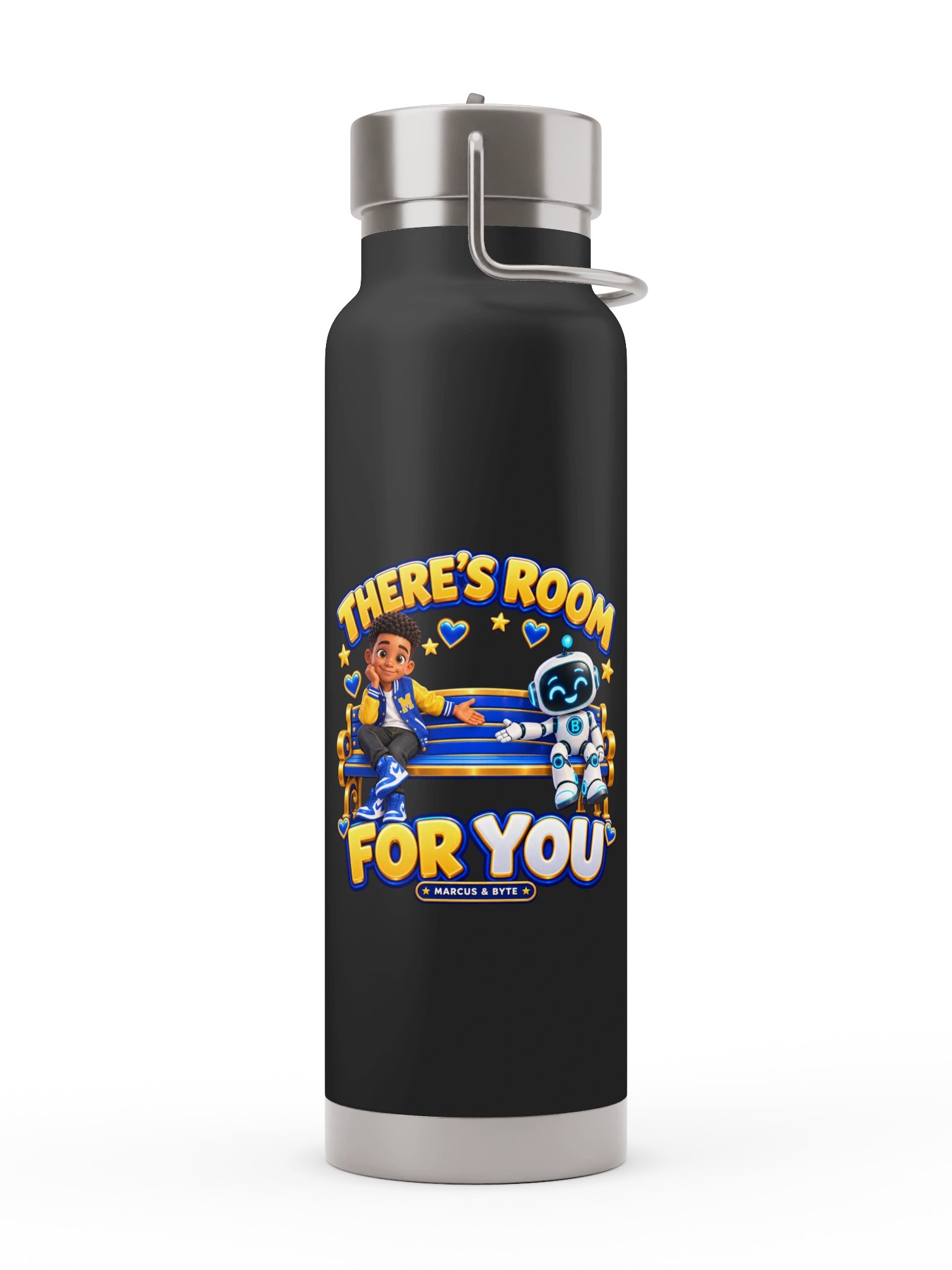 There’s Room for You Insulated Straw-Lid Water Bottle | Marcus & Byte product image (1)