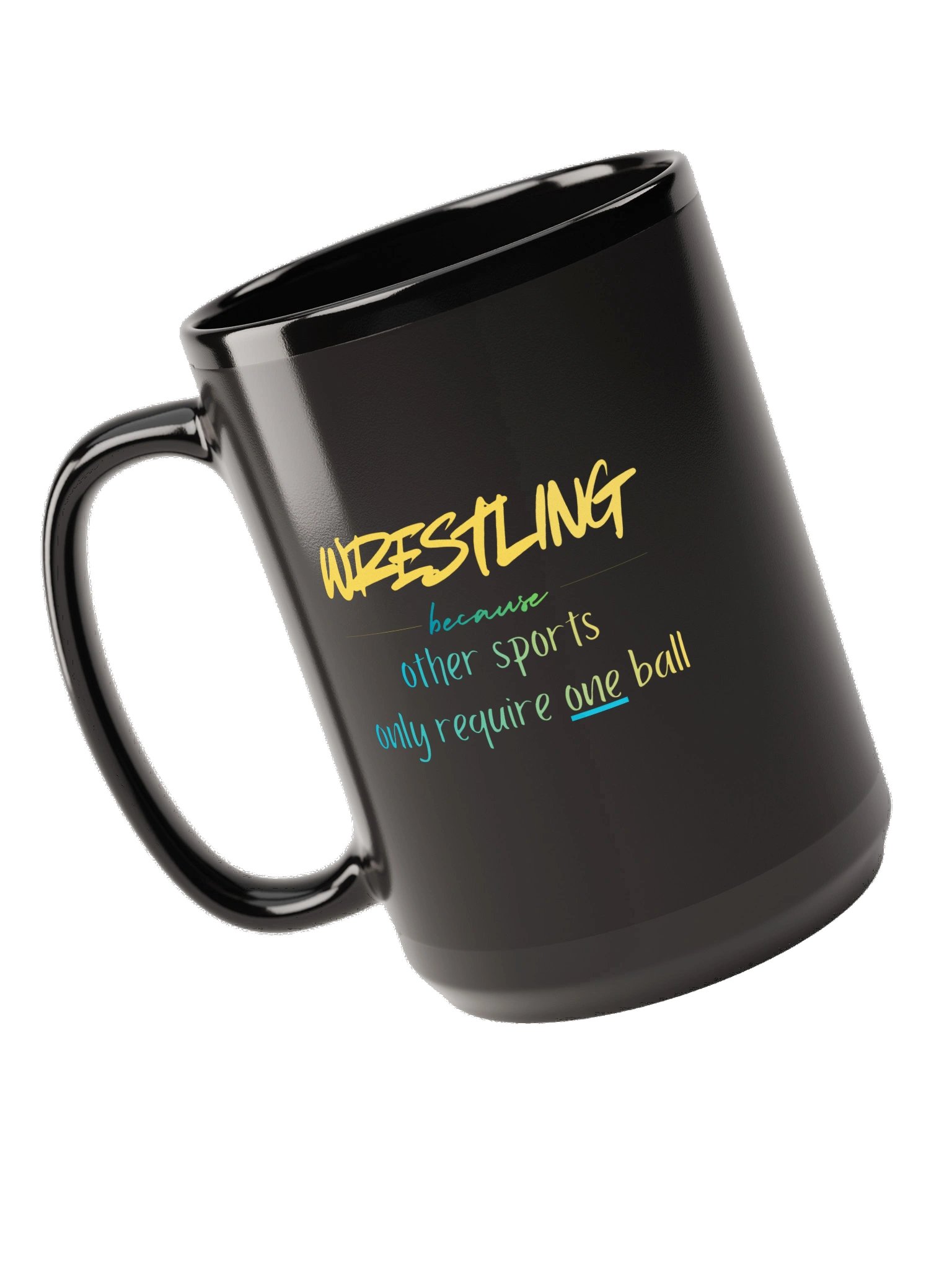 Wrestling Humor Black Glossy Mug product image (5)