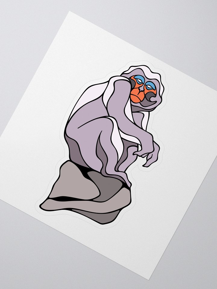 Haughty Macaque - Large Kiss Cut Sticker product image (2)
