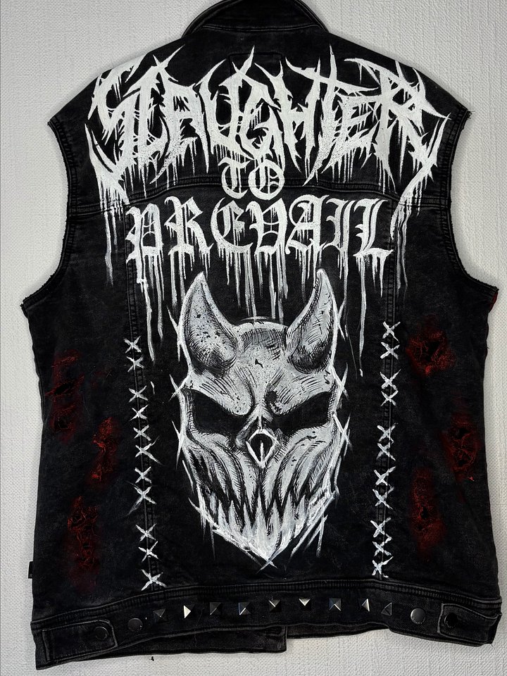 1 of 1 Custom "Kid of Darkness" Deathcore Battle Vest product image (2)