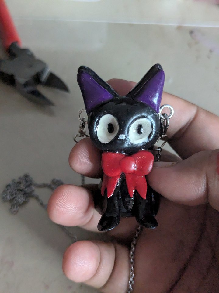 Handmade Jiji Necklace – Kiki’s Delivery Service Inspired Charm product image (1)