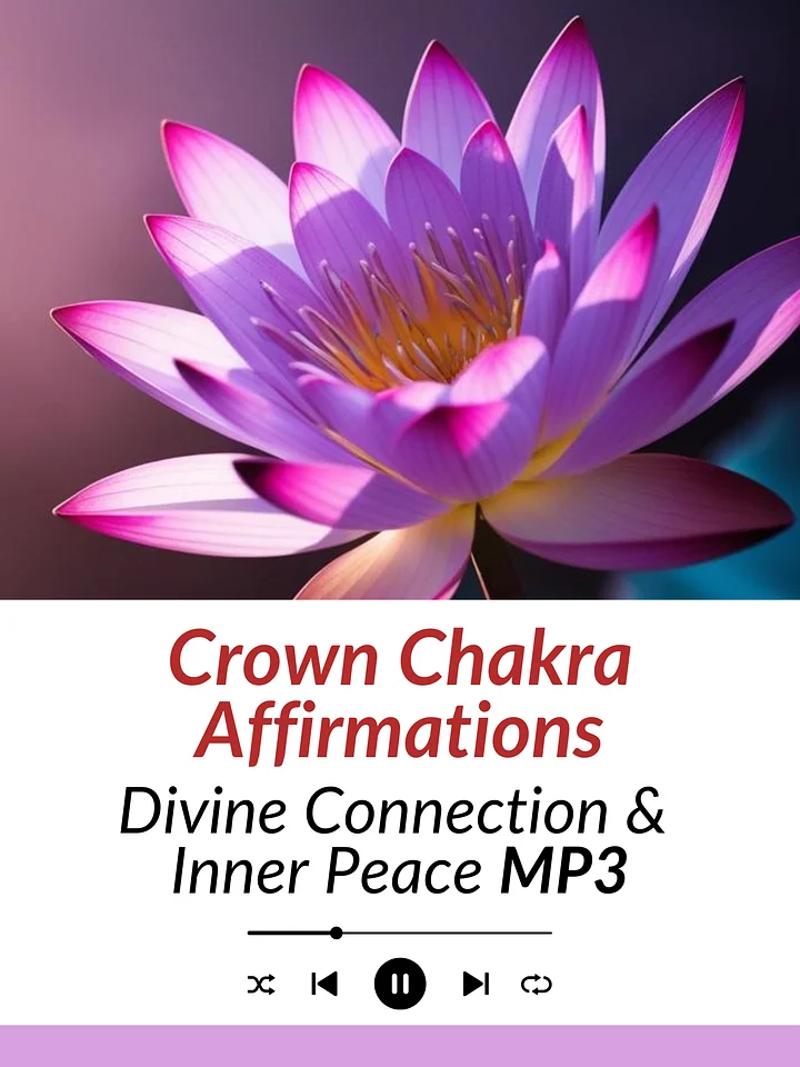 Crown Chakra Affirmations for Divine Connection & Inner Peace | 963 Hz Frequency | MP3 Download product image (1)