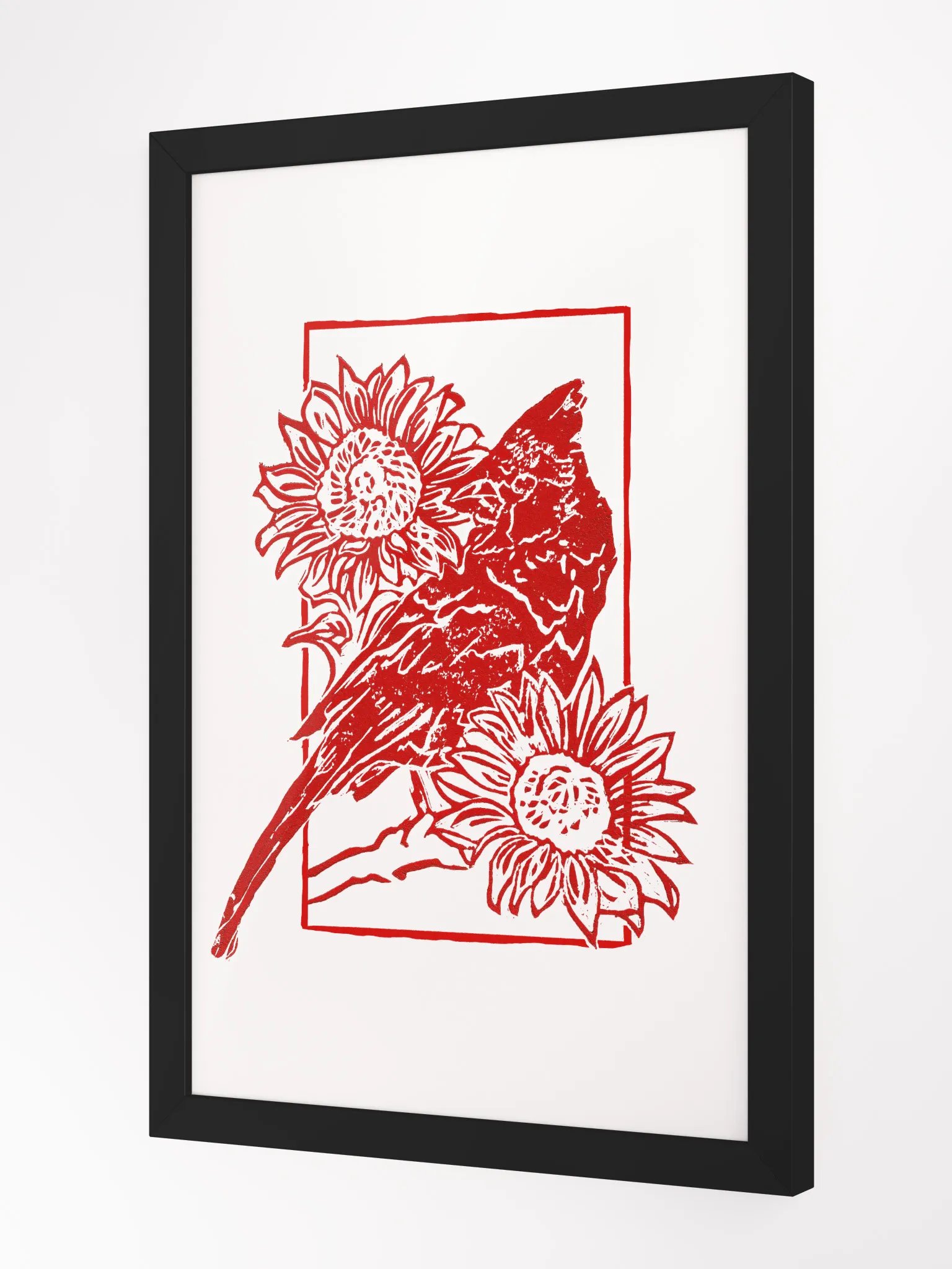 Bird Print in Red product image (2)