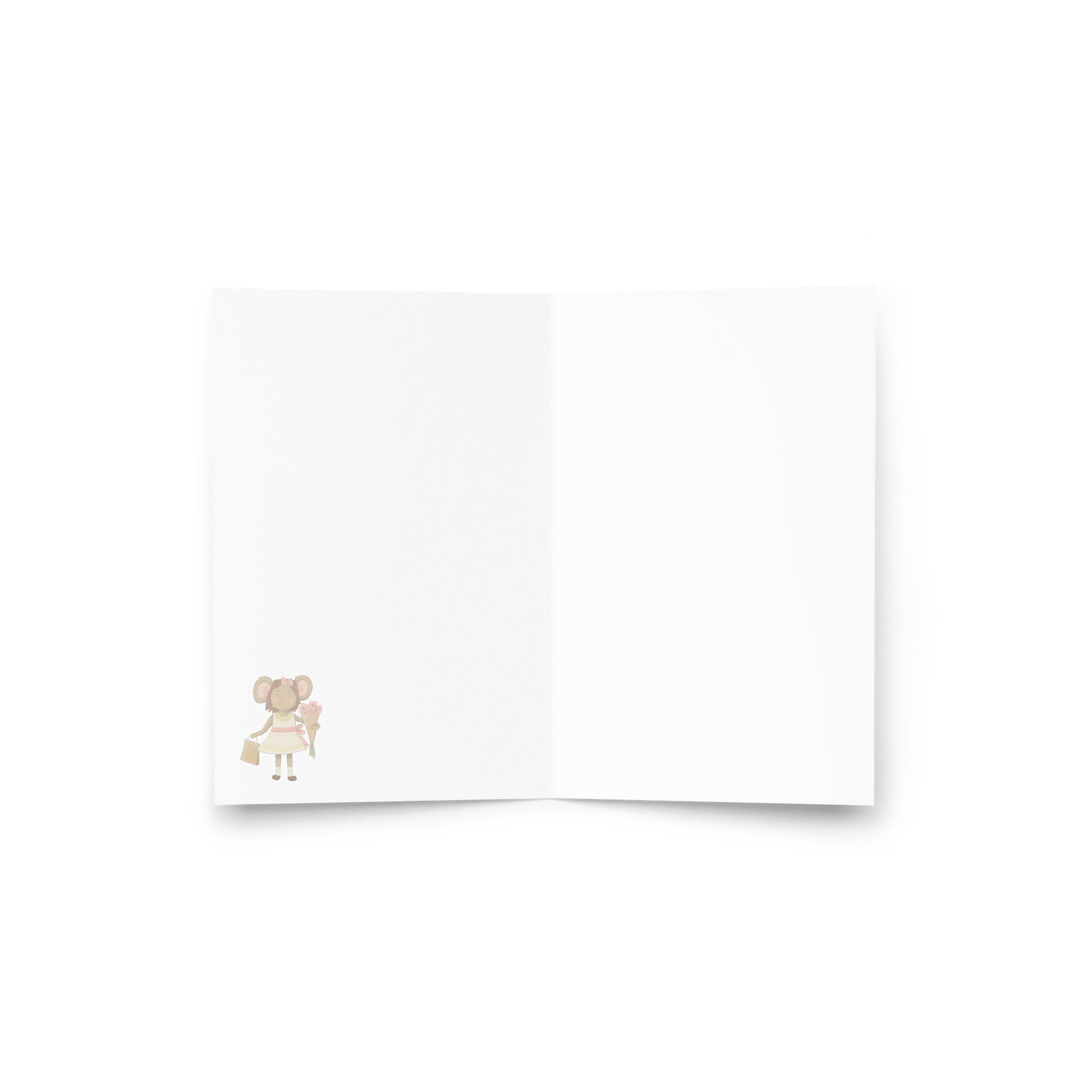 Sending Love Mouse Girl Bearing Gifts Card product image (4)