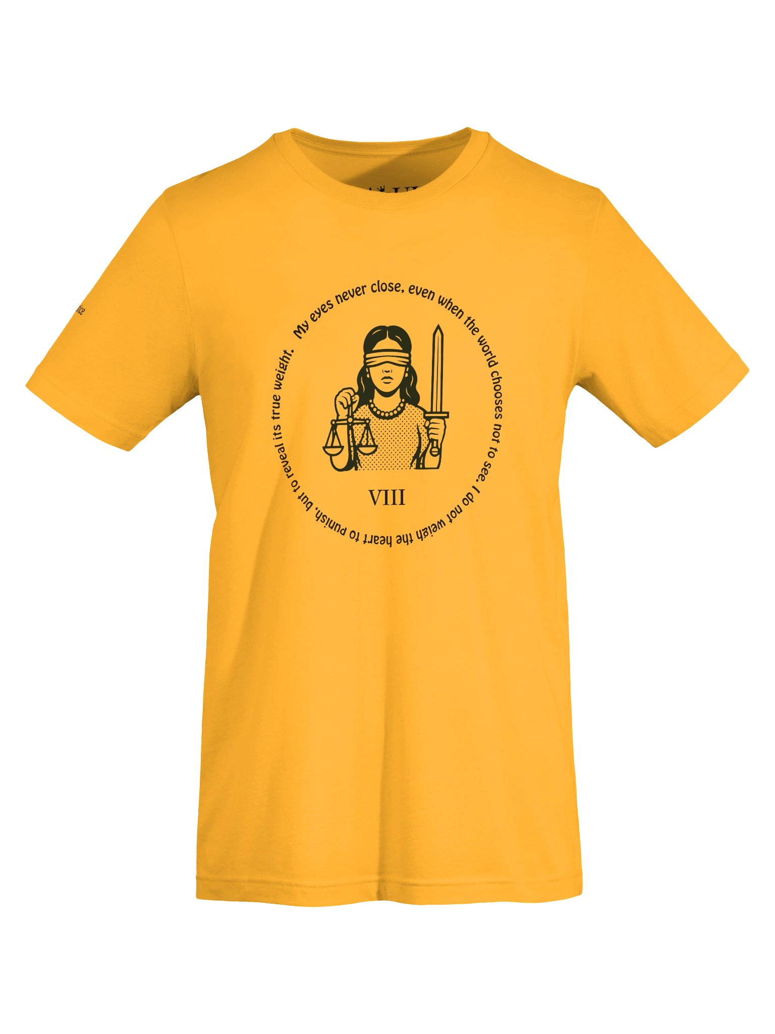 Justice - ArcanaPop T-Shirt – Where Tarot Magic Meets Pop Art product image (6)